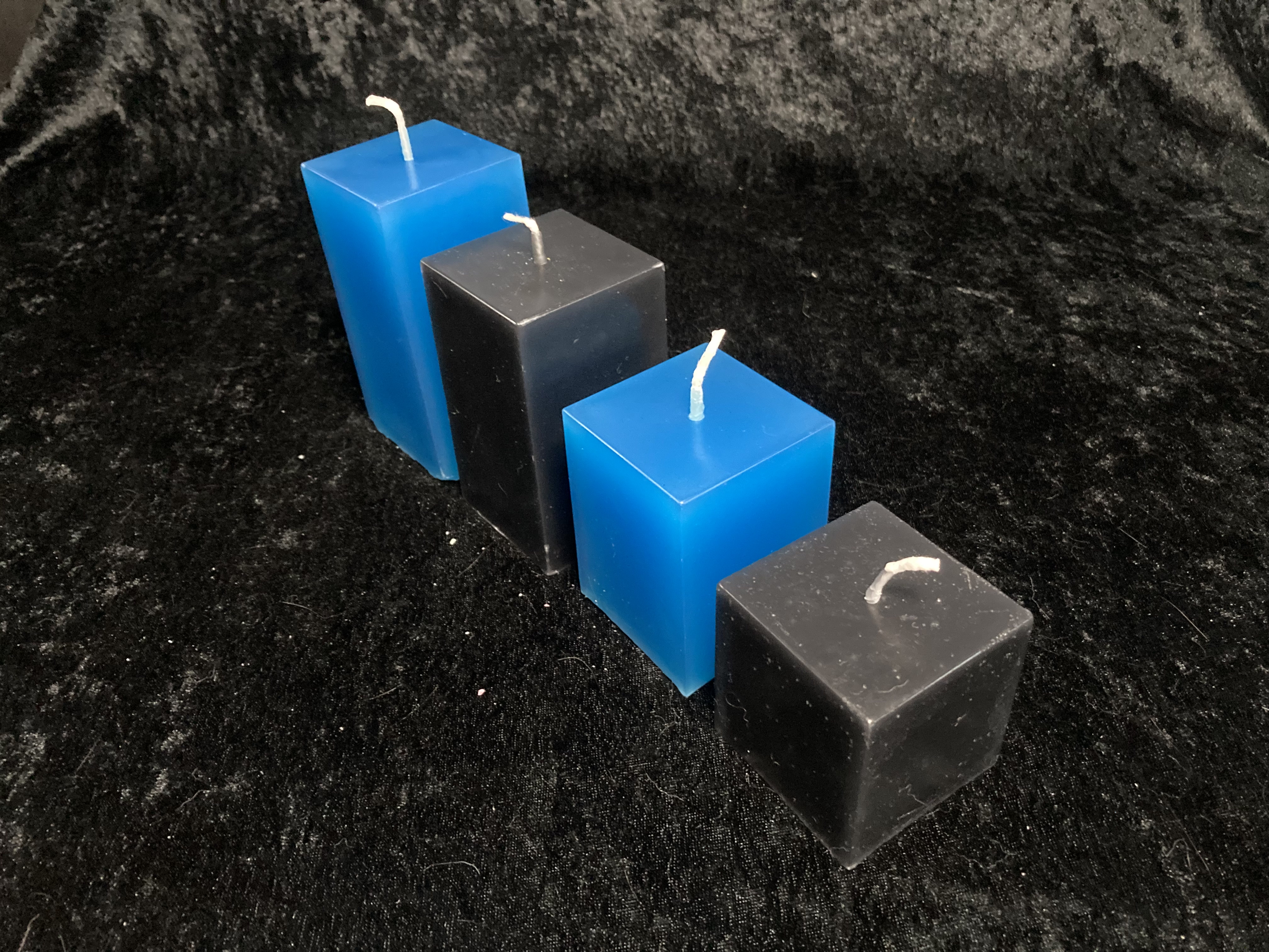 Kerzen-Arrangement Treppe 4er-Set zweifarbig