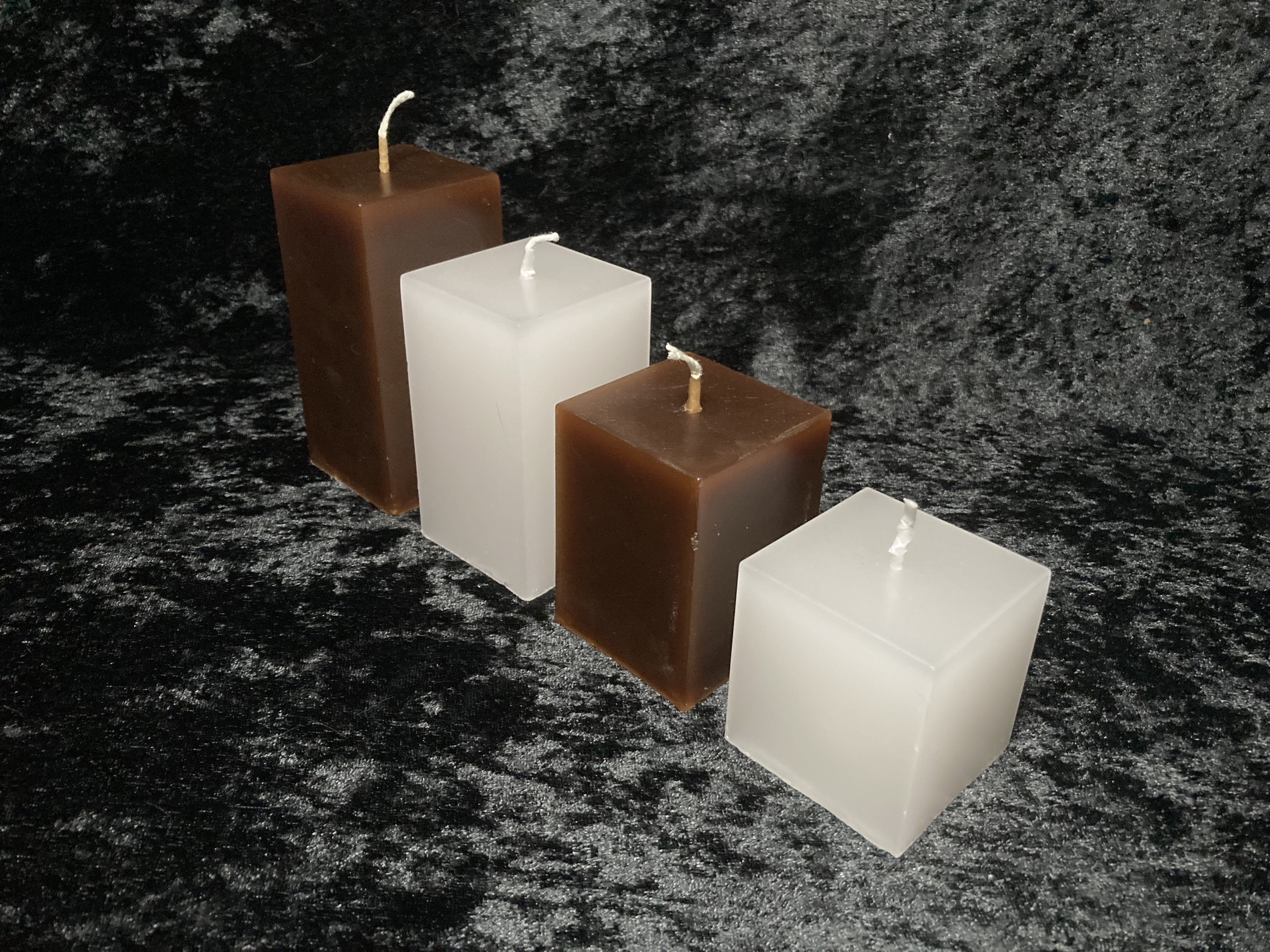 Kerzen-Arrangement Treppe 4er-Set zweifarbig