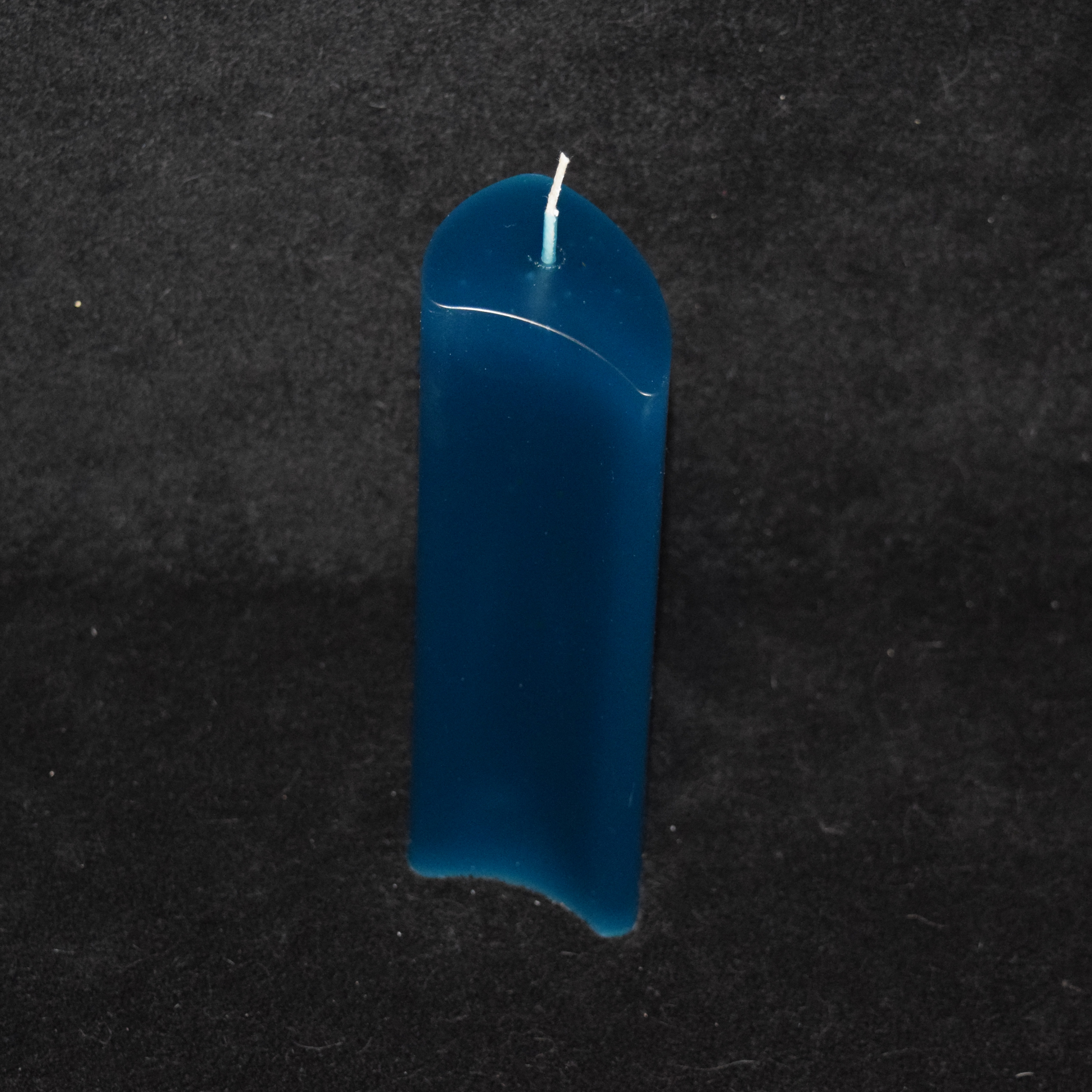 Arrangement-Kerze einfarbig - Kerzenfarbe: petrol