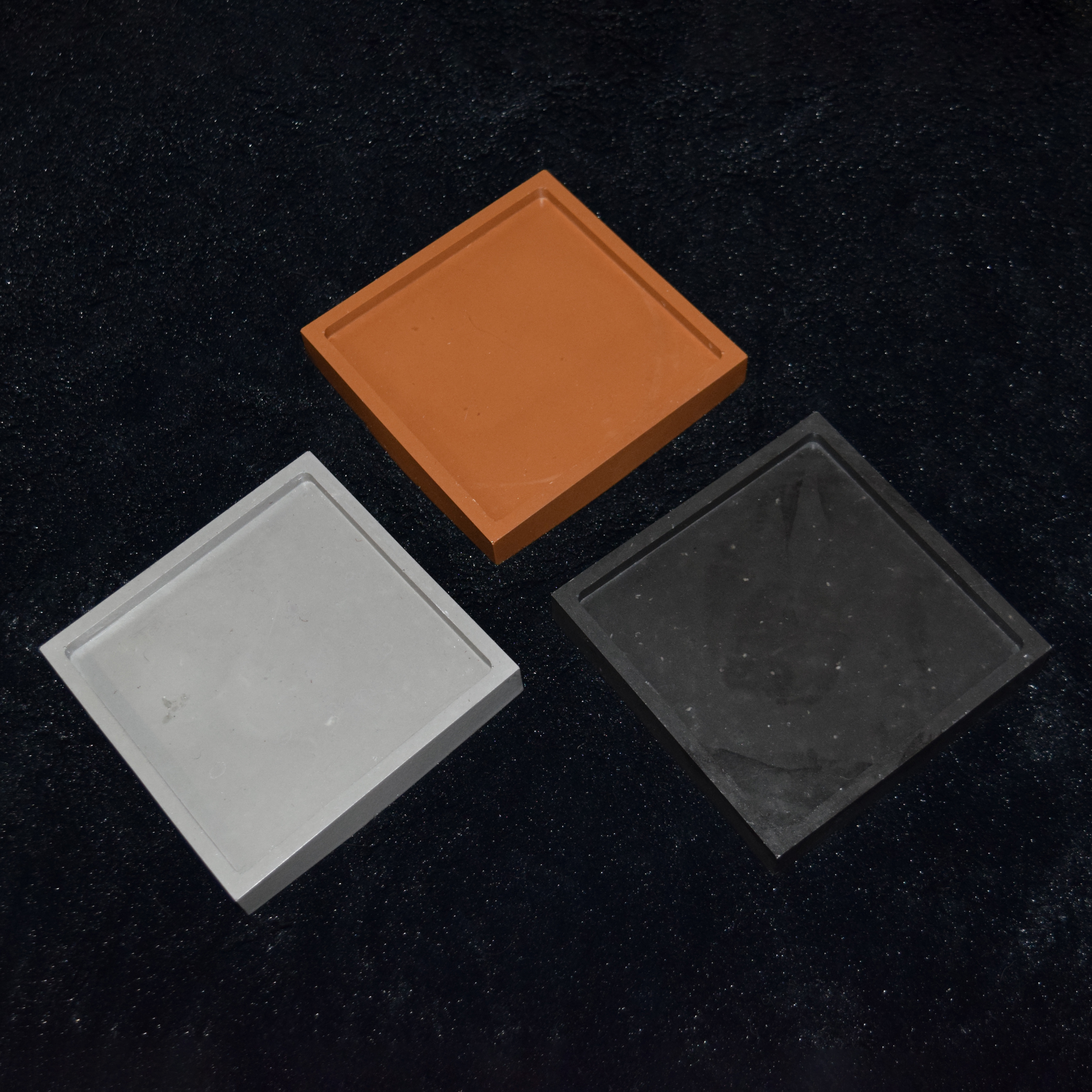 Kerzen-Untersetzer Quadrat einfarbig