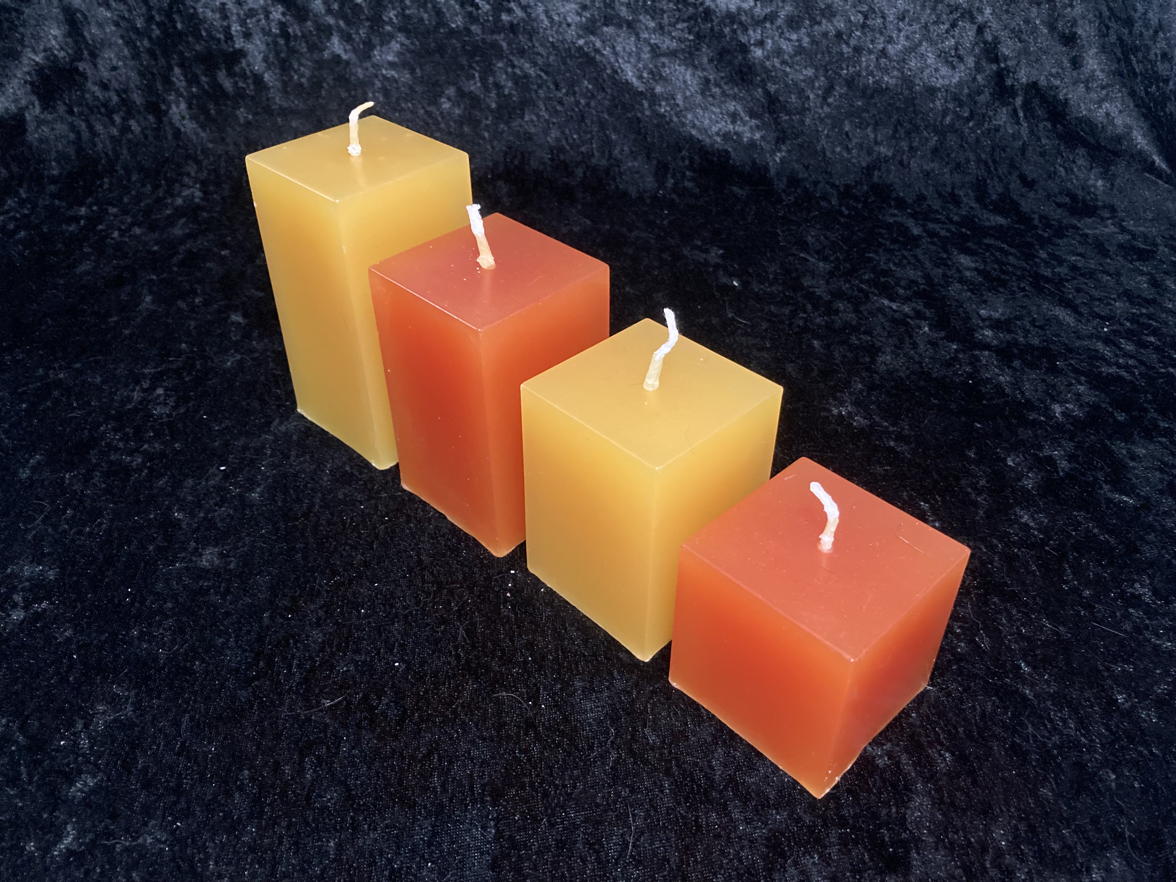 Kerzen-Arrangement Treppe 4er-Set zweifarbig
