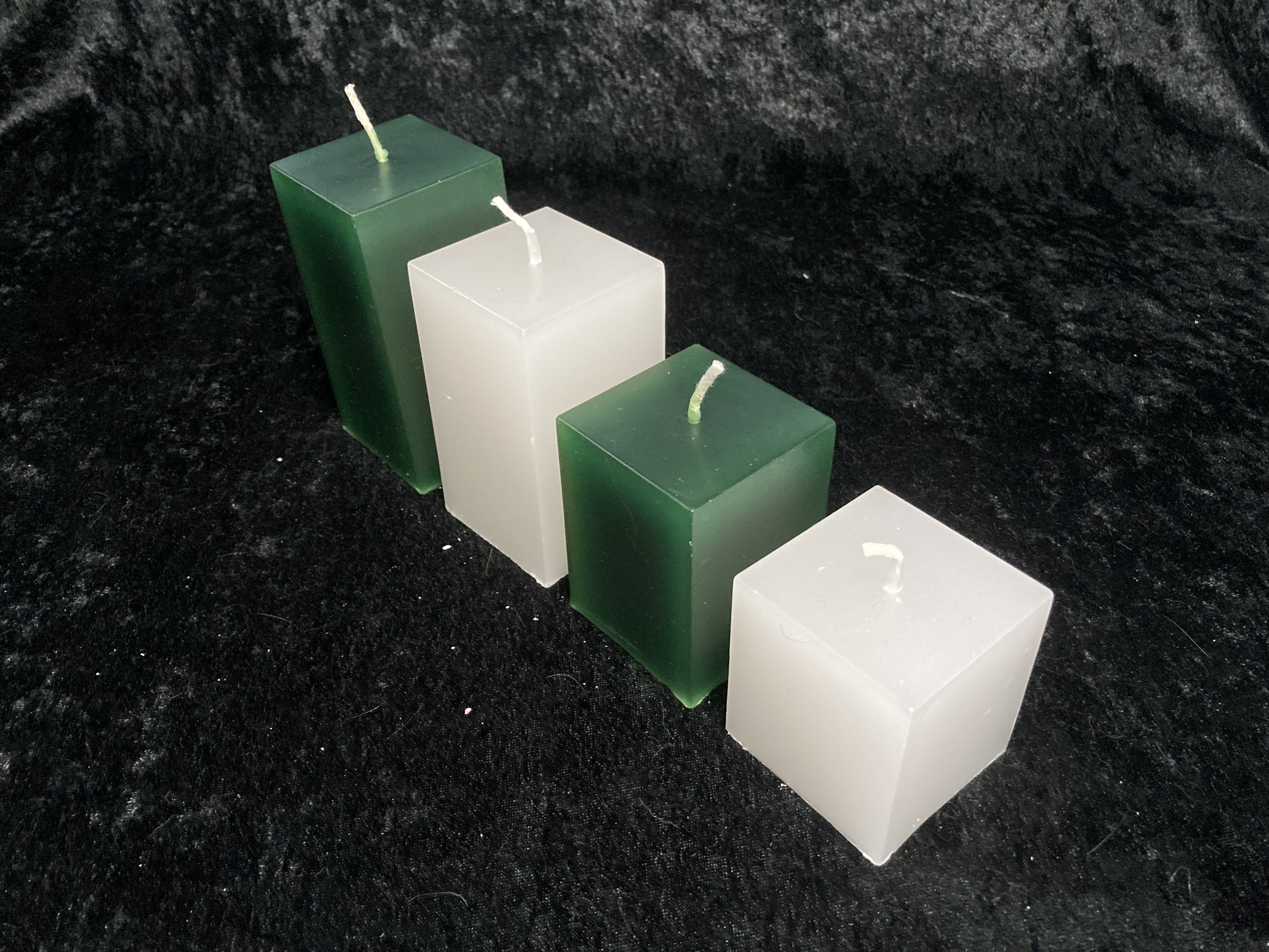 Kerzen-Arrangement Treppe 4er-Set zweifarbig