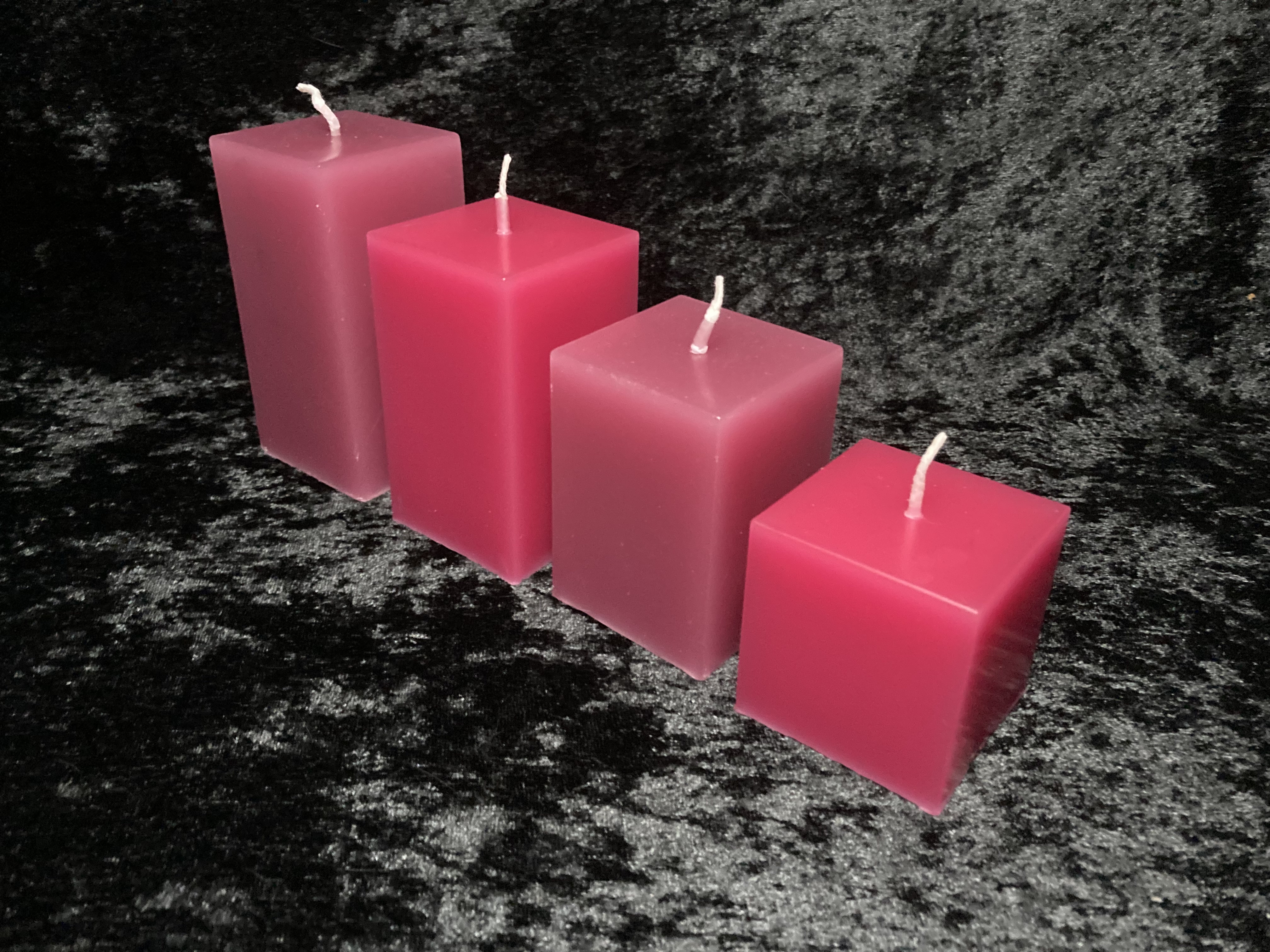 Kerzen-Arrangement Treppe 4er-Set zweifarbig