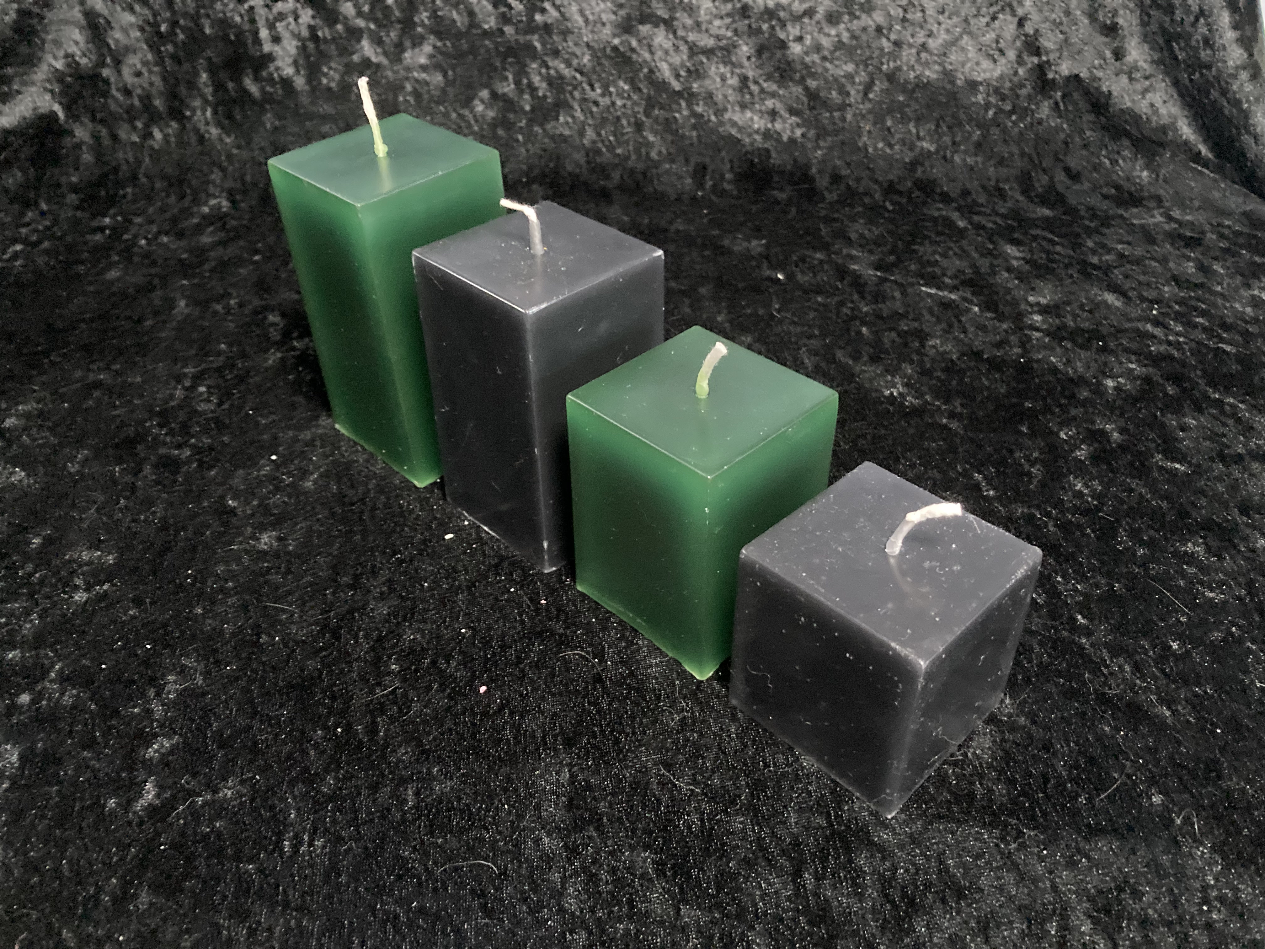 Kerzen-Arrangement Treppe 4er-Set zweifarbig