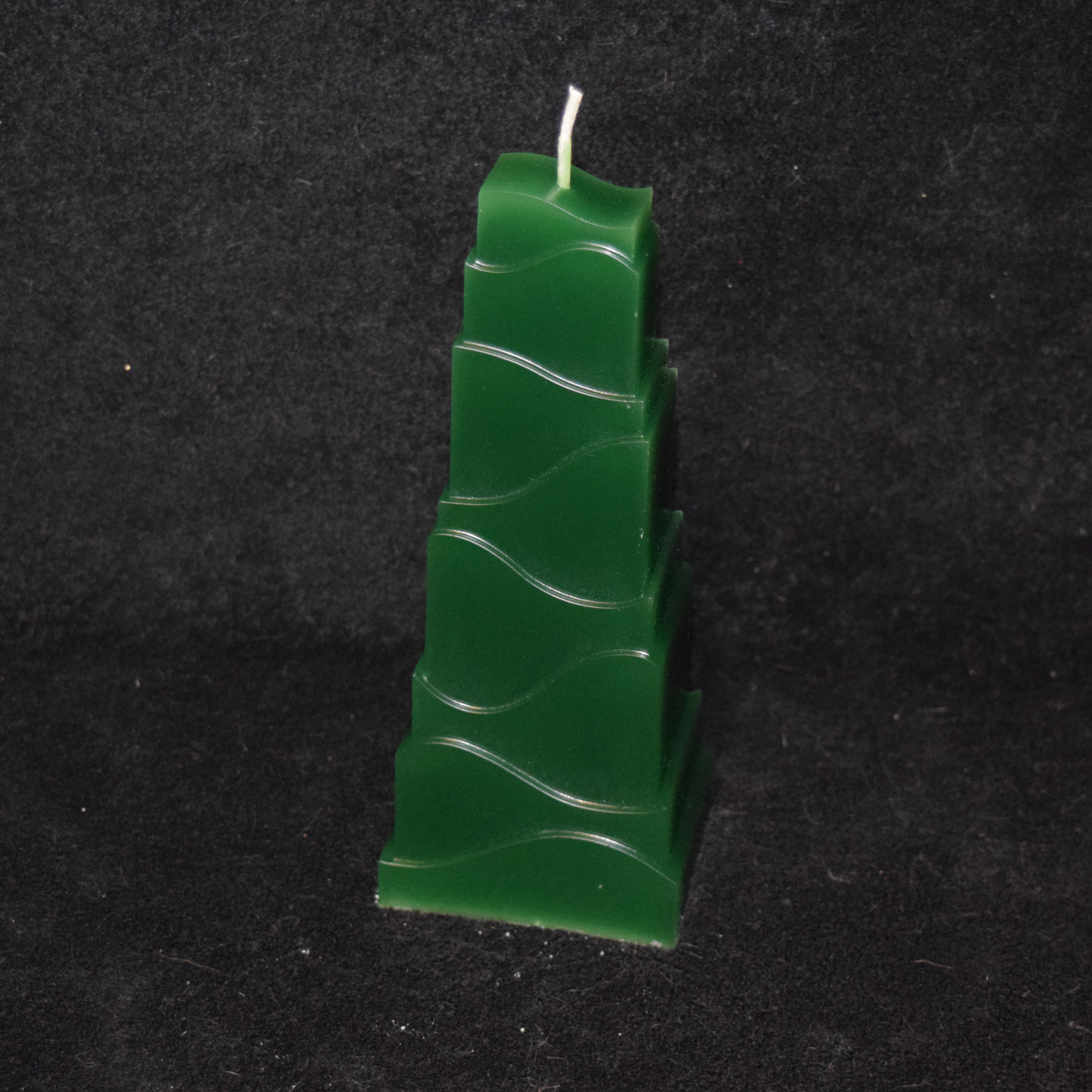 Wellen-Kerze einfarbig