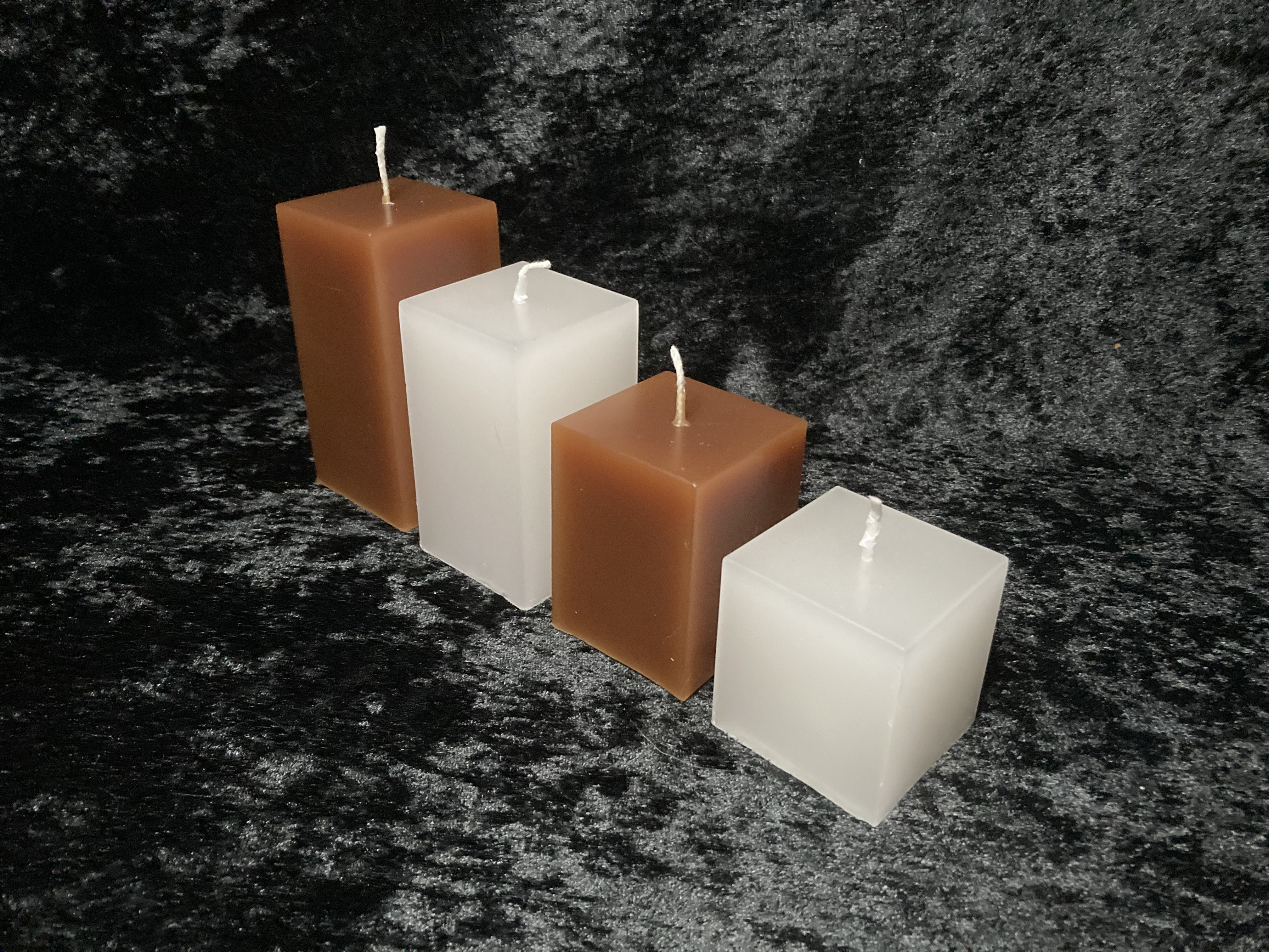 Kerzen-Arrangement Treppe 4er-Set zweifarbig