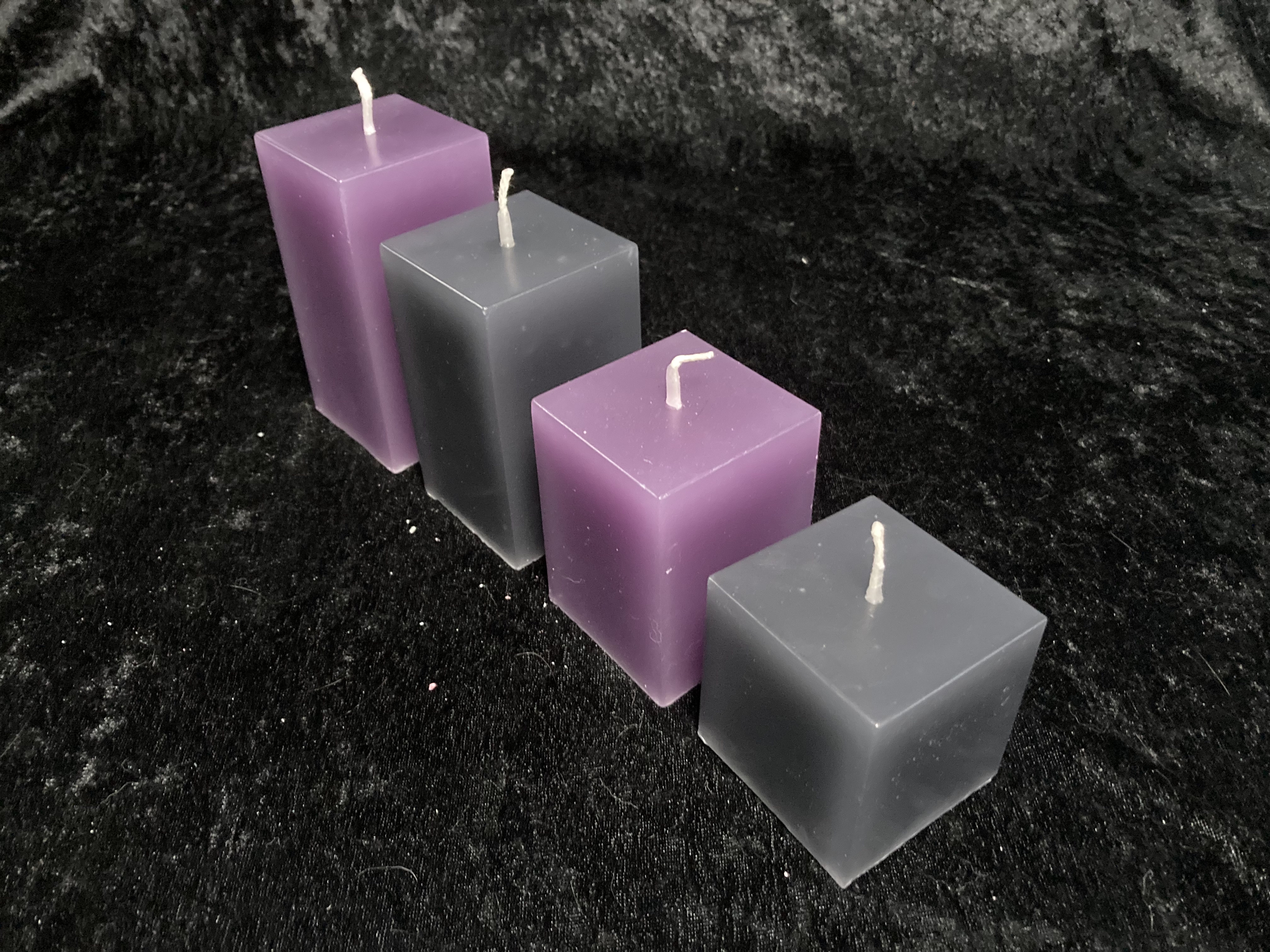 Kerzen-Arrangement Treppe 4er-Set zweifarbig