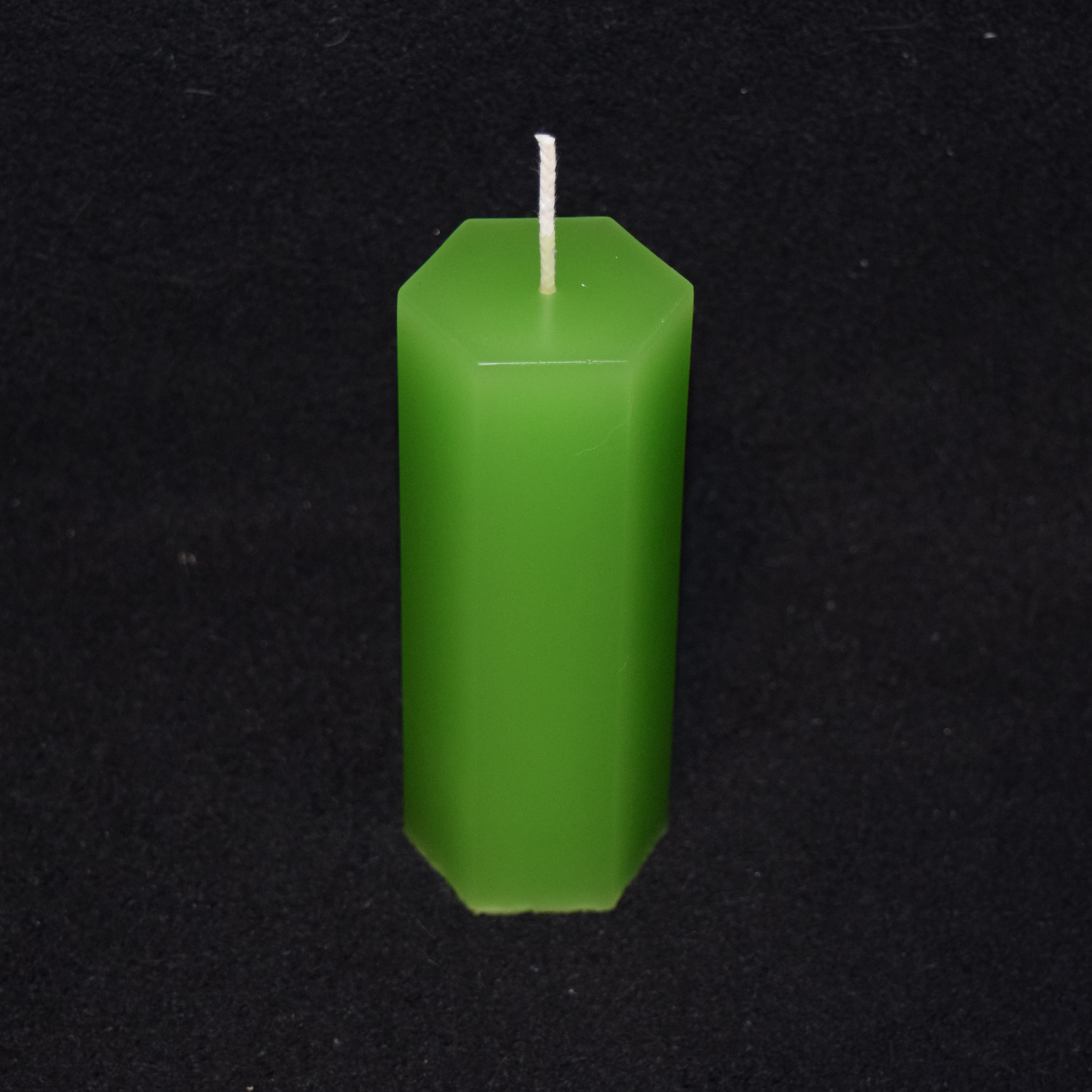 Hexagon-Kerze einfarbig