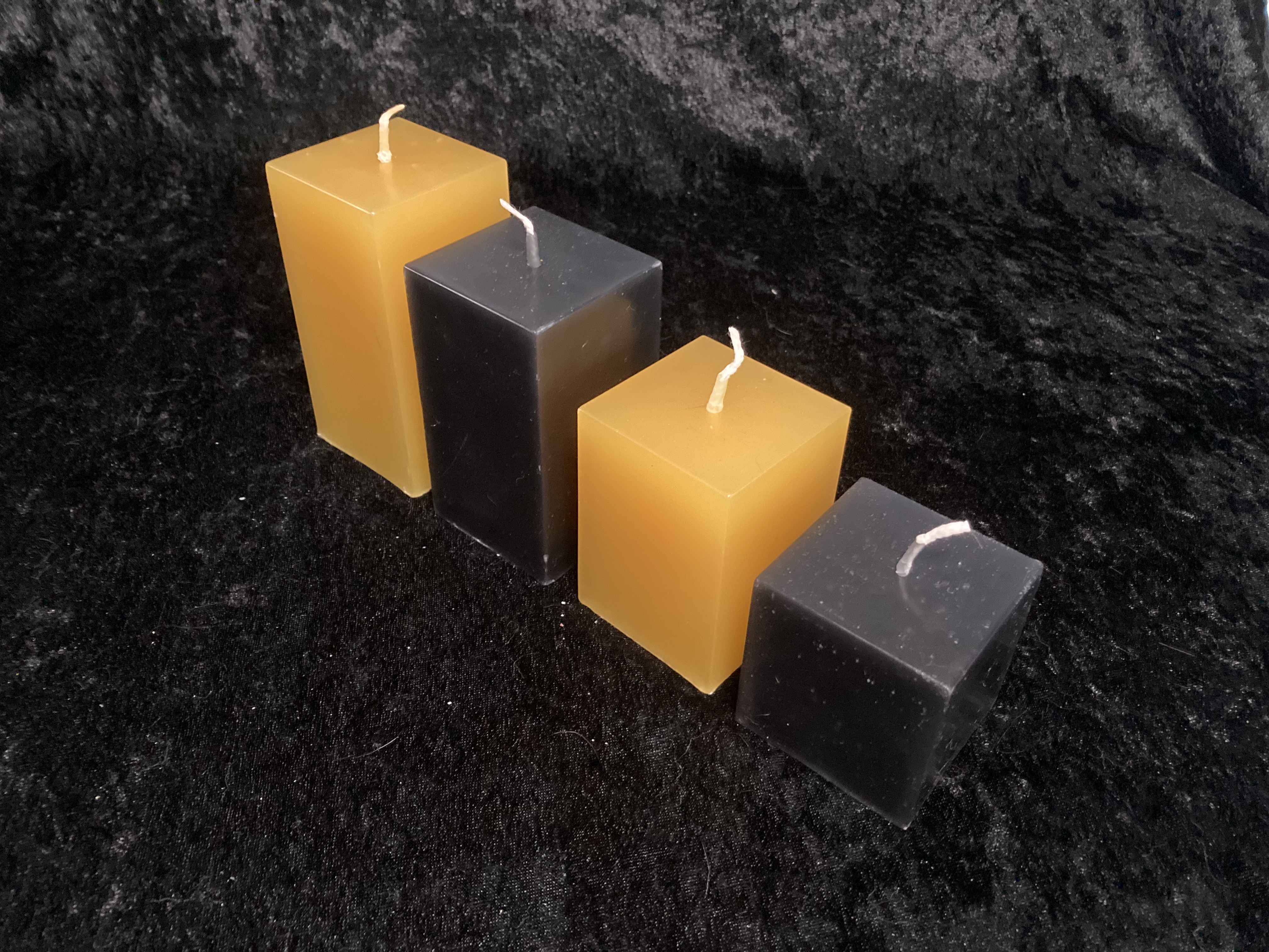 Kerzen-Arrangement Treppe 4er-Set zweifarbig