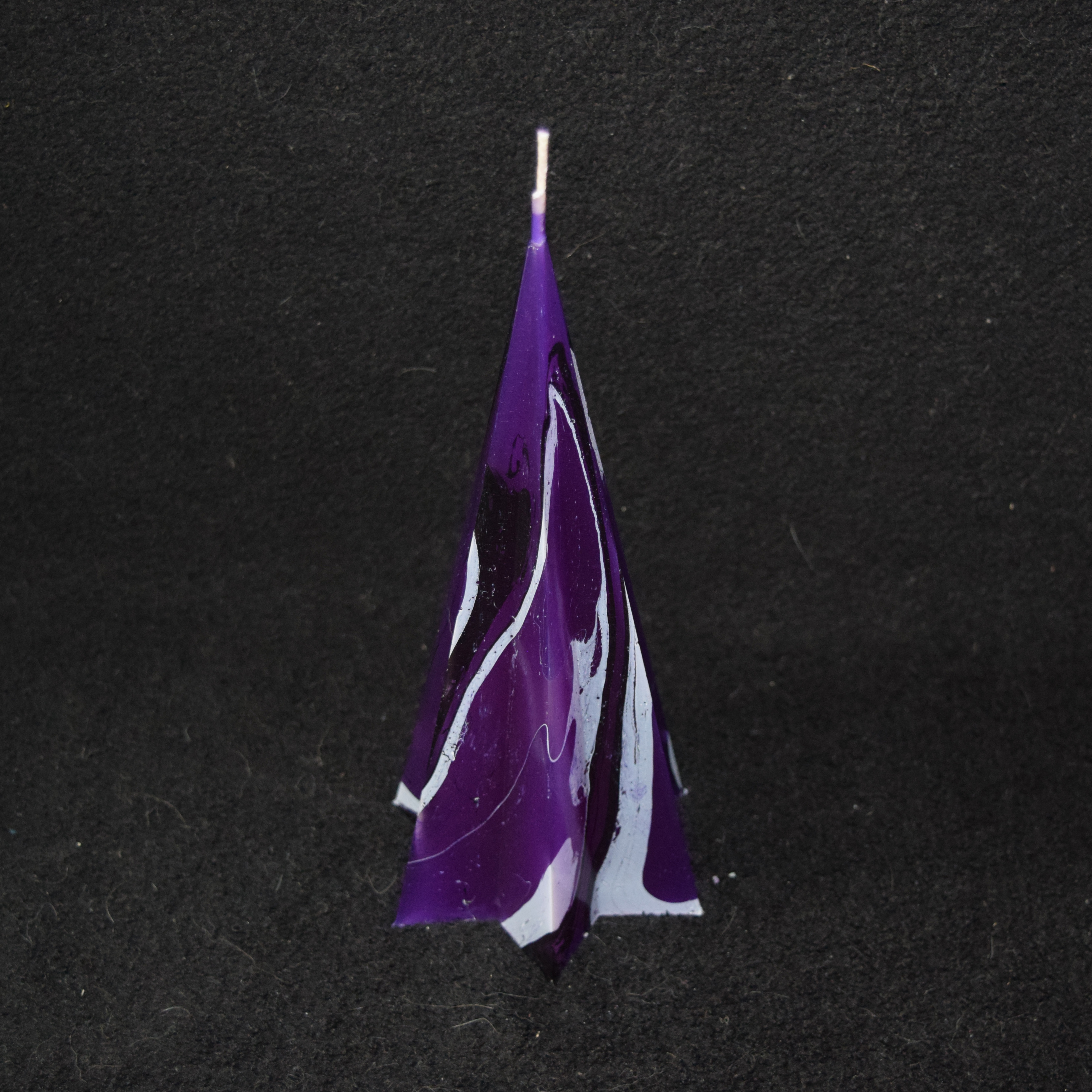 Sternpyramide-Kerze marmoriert