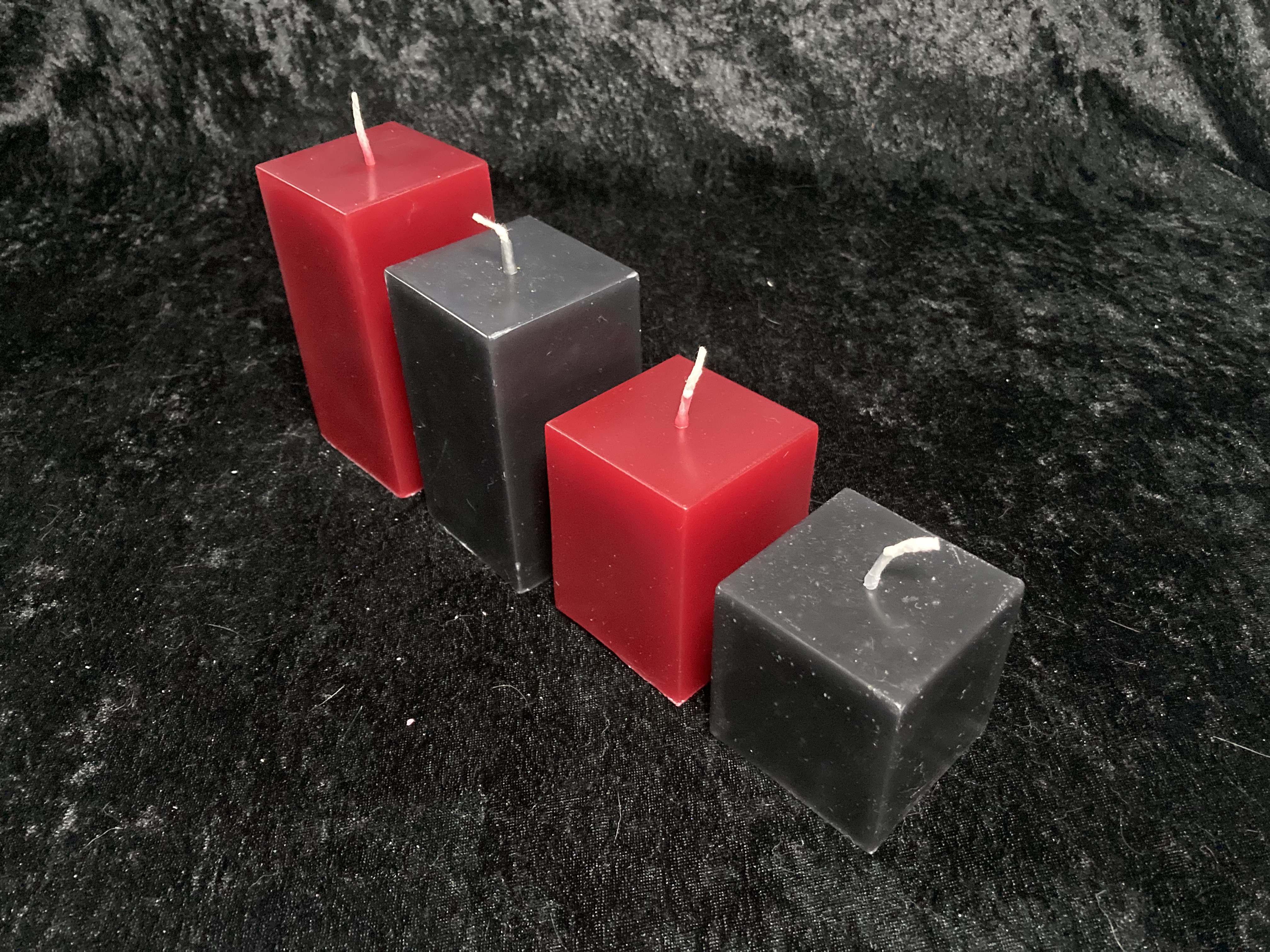 Kerzen-Arrangement Treppe 4er-Set zweifarbig