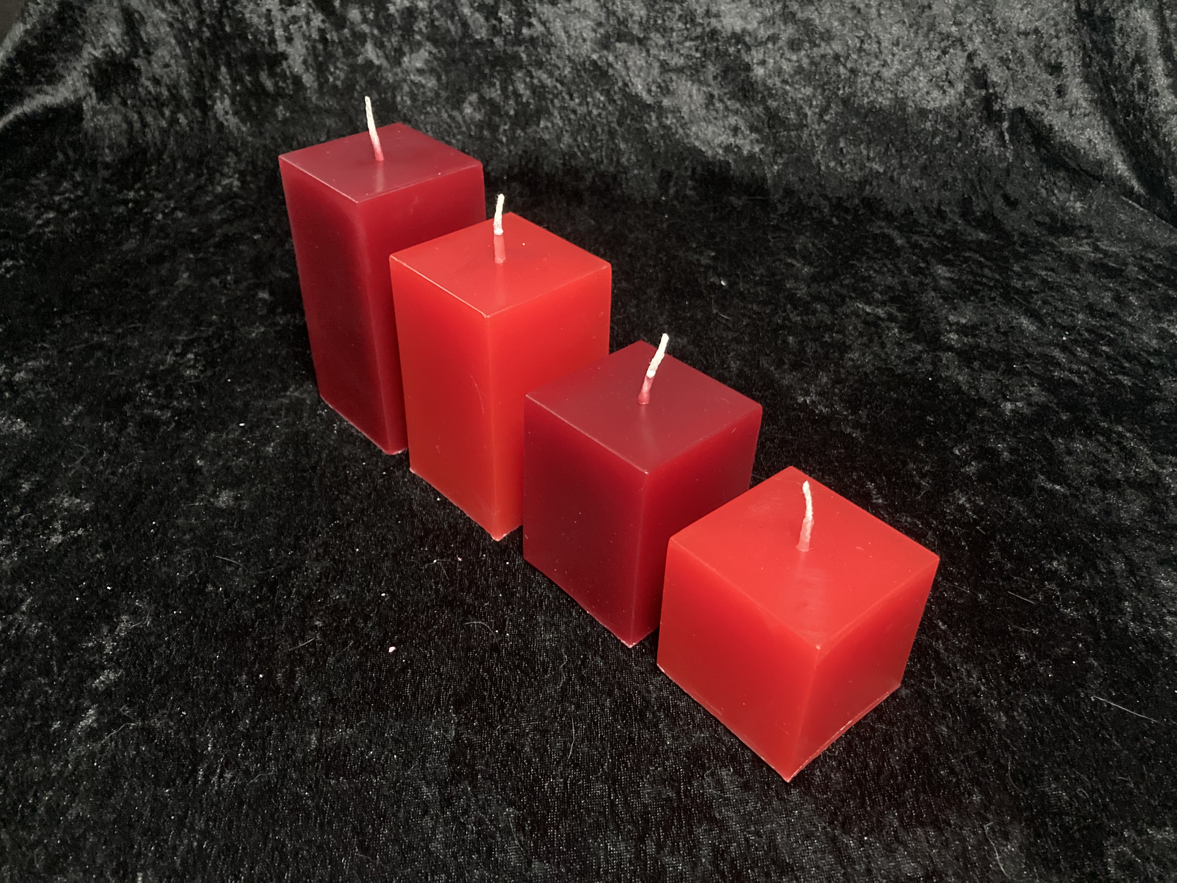 Kerzen-Arrangement Treppe 4er-Set zweifarbig