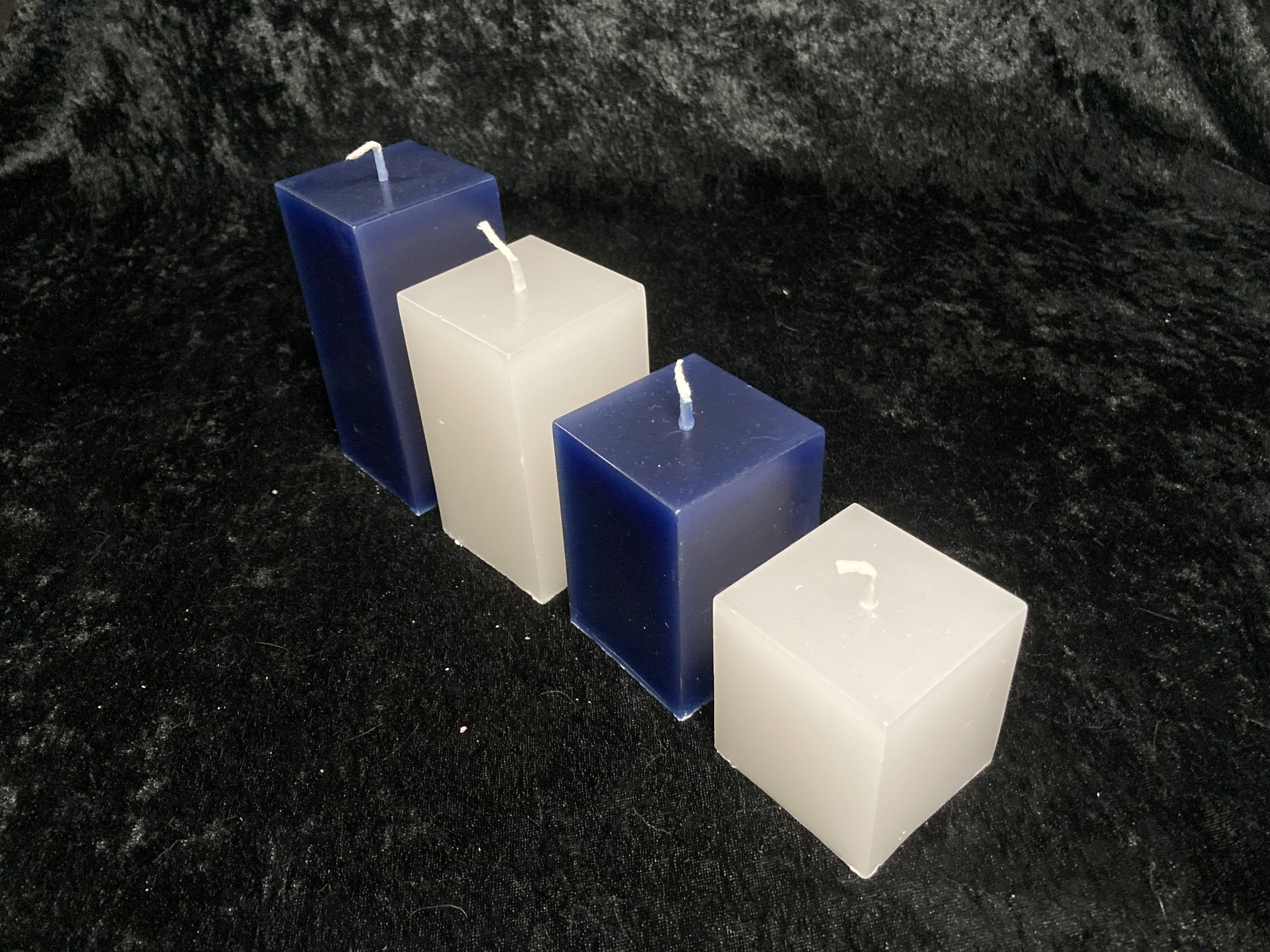 Kerzen-Arrangement Treppe 4er-Set zweifarbig