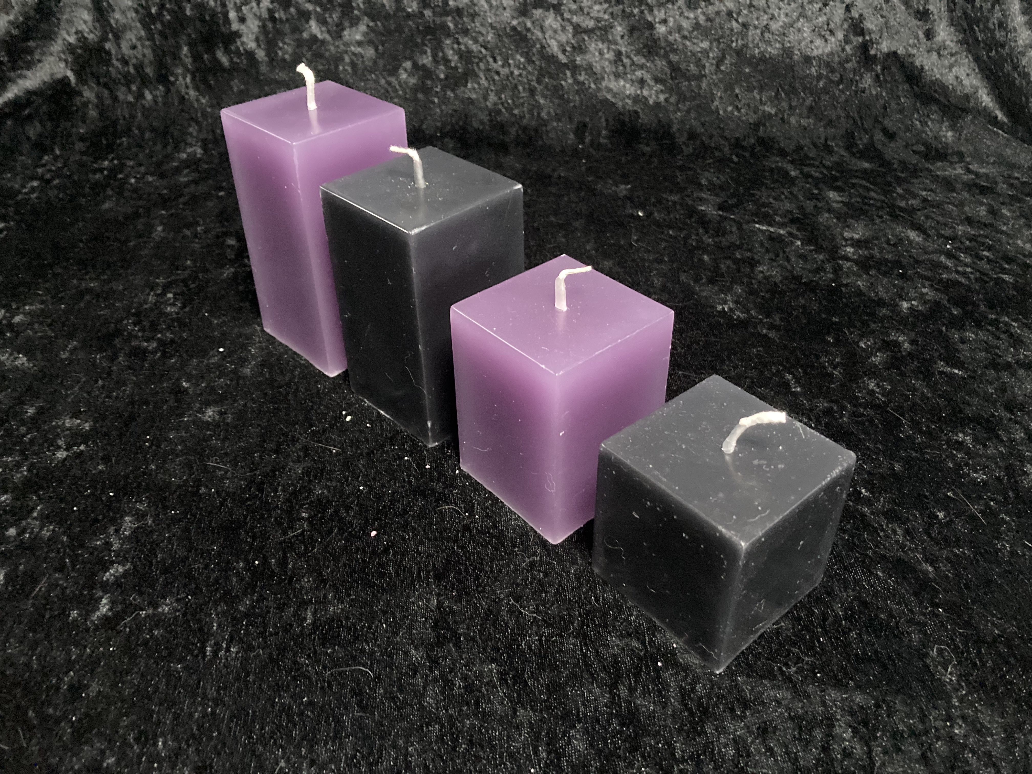 Kerzen-Arrangement Treppe 4er-Set zweifarbig