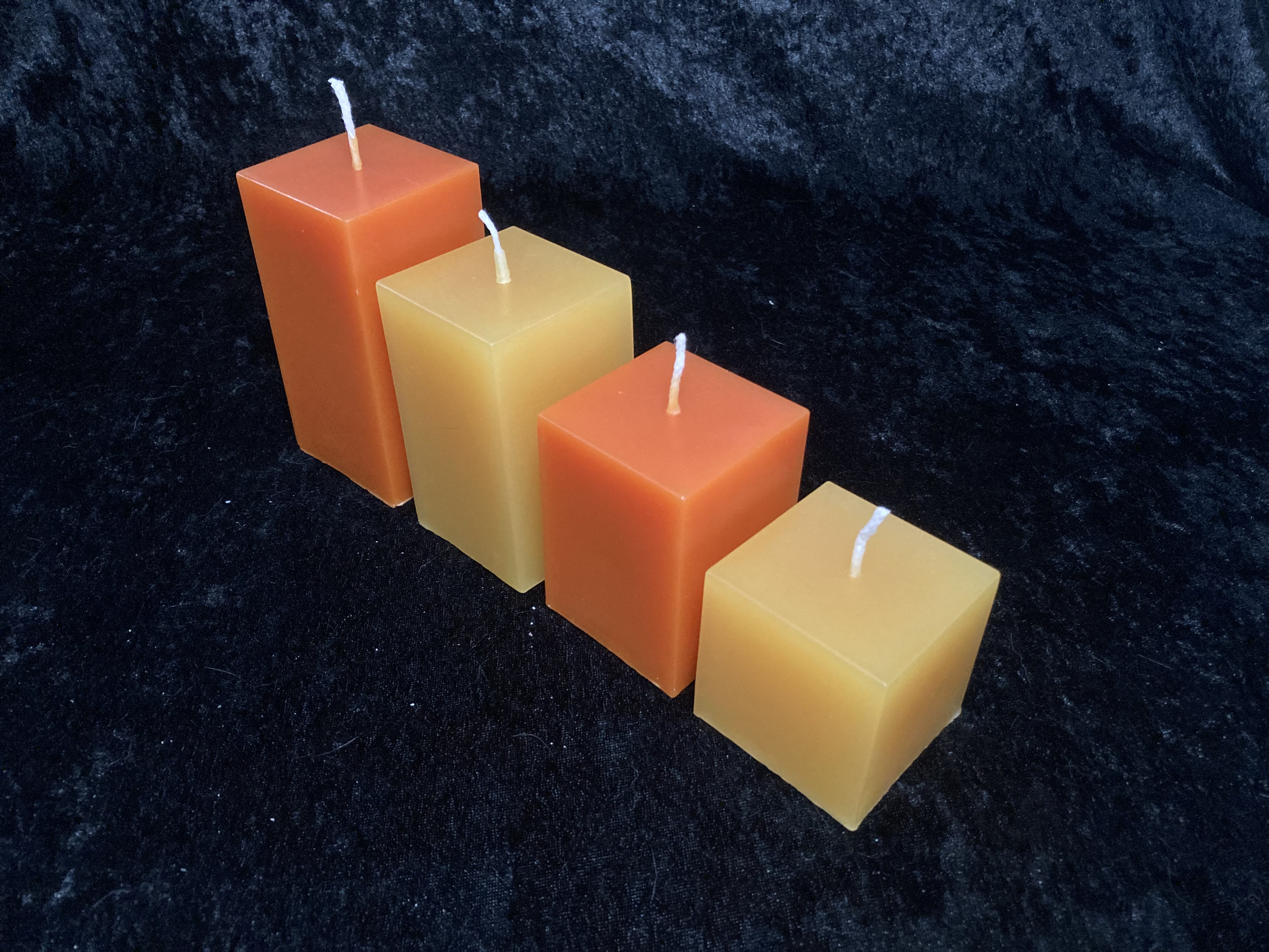 Kerzen-Arrangement Treppe 4er-Set zweifarbig