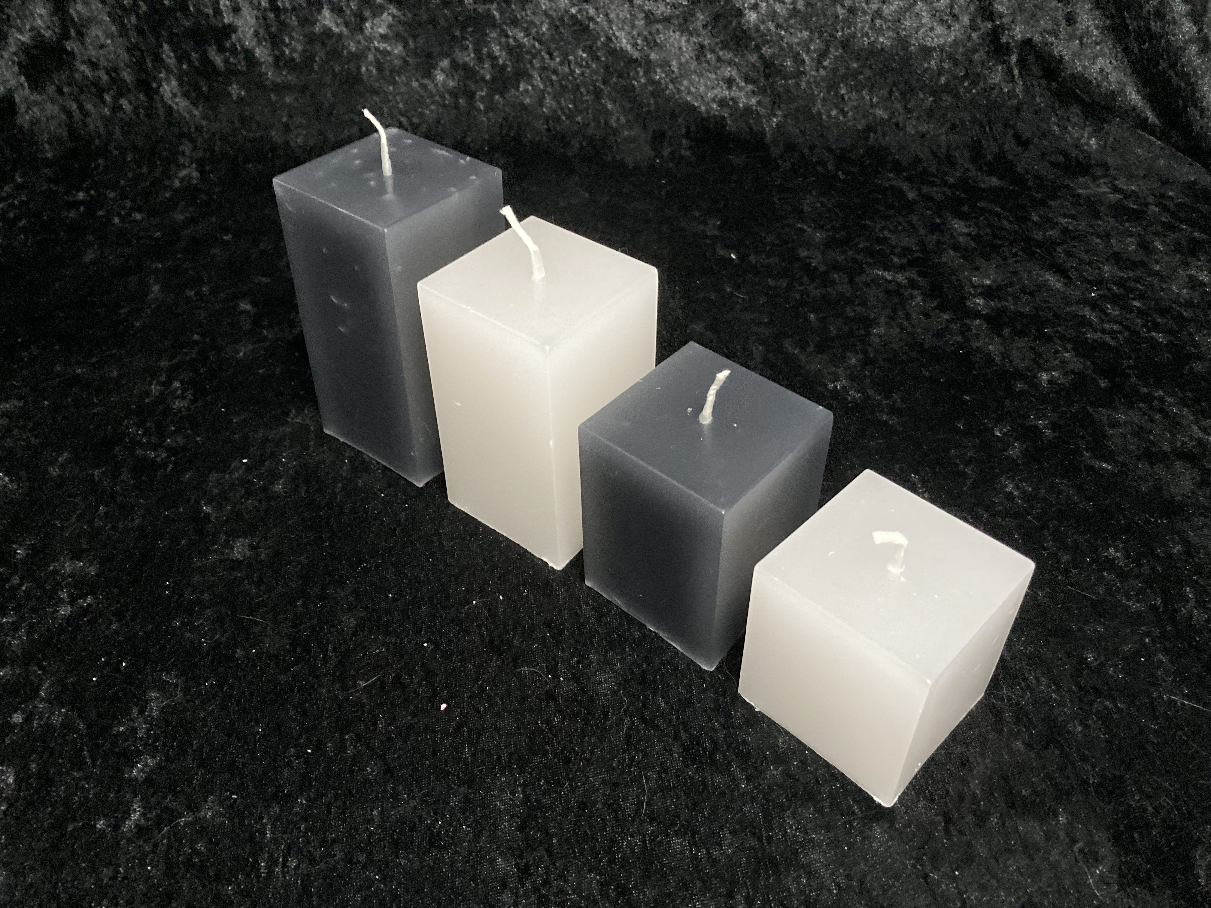 Kerzen-Arrangement Treppe 4er-Set zweifarbig