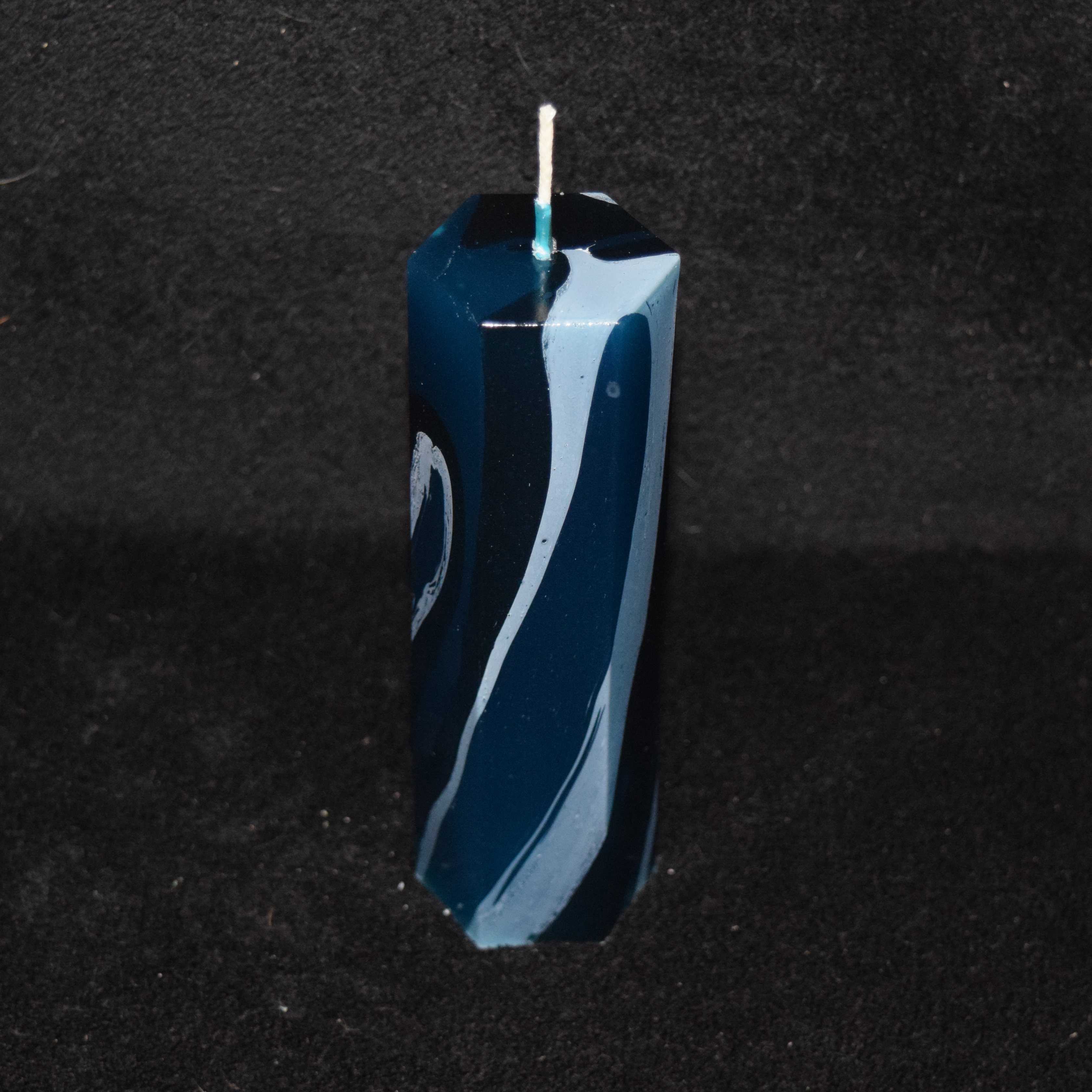 Hexagon-Kerze marmoriert