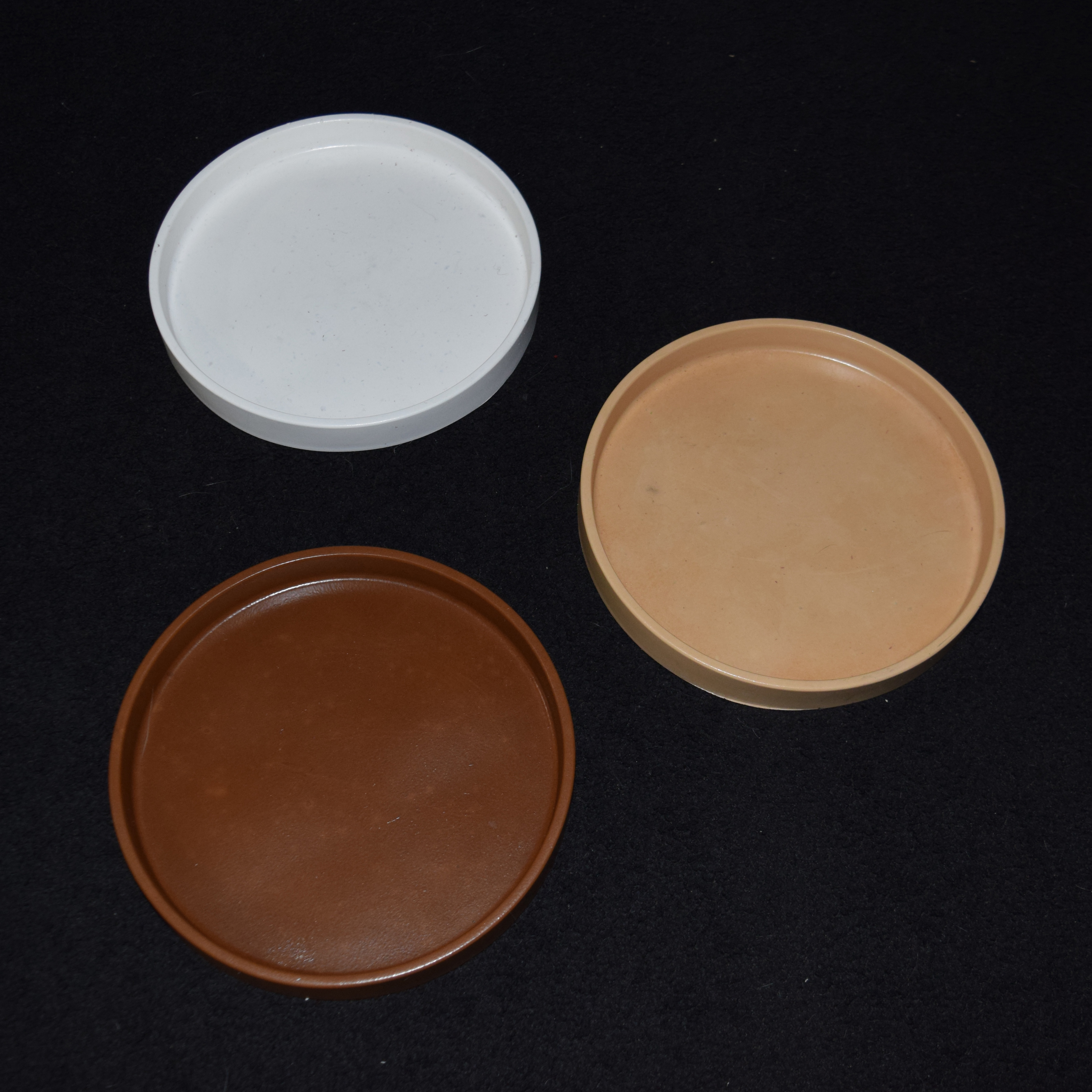 Kerzen-Teller rund einfarbig