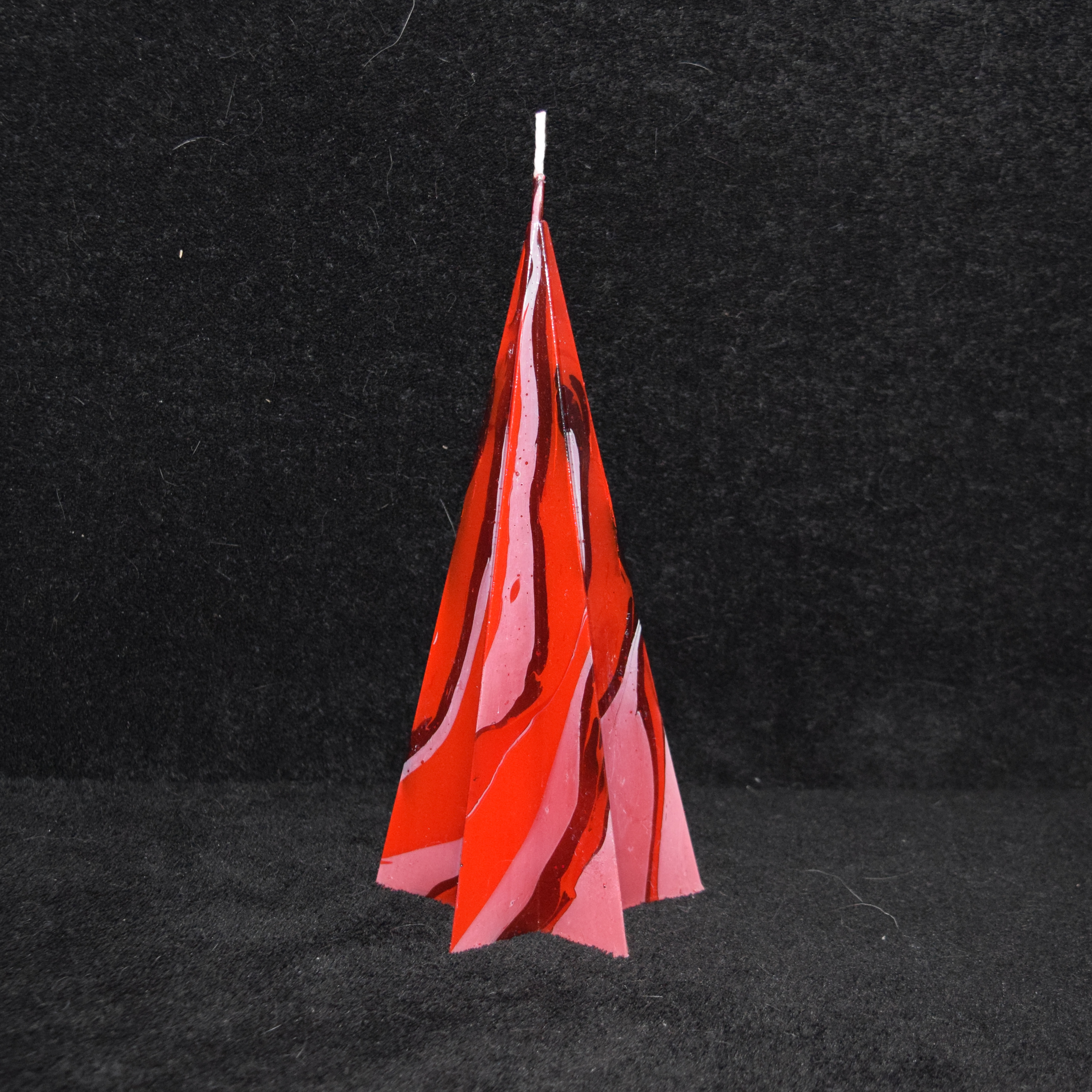 Sternpyramide-Kerze marmoriert