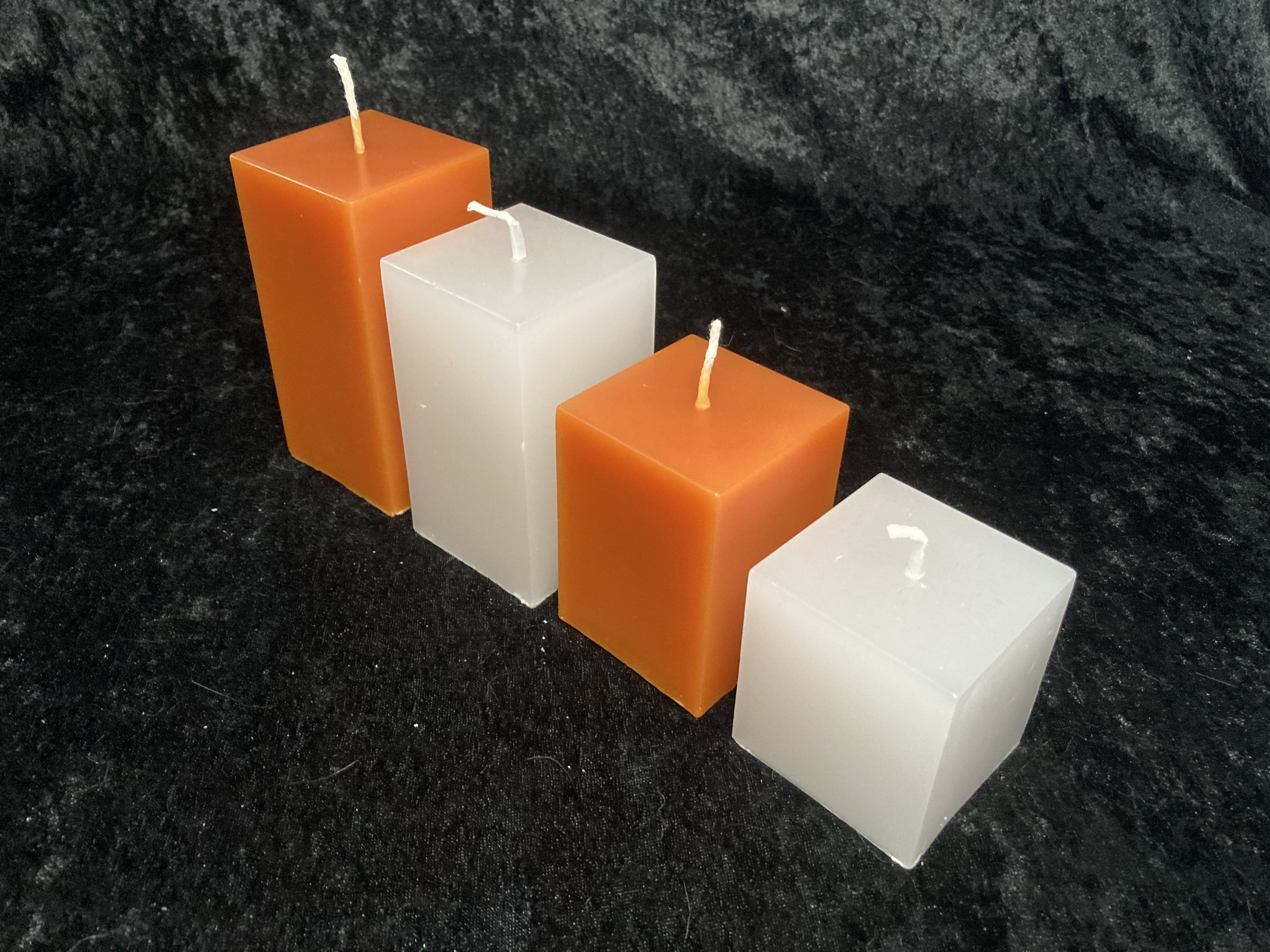 Kerzen-Arrangement Treppe 4er-Set zweifarbig