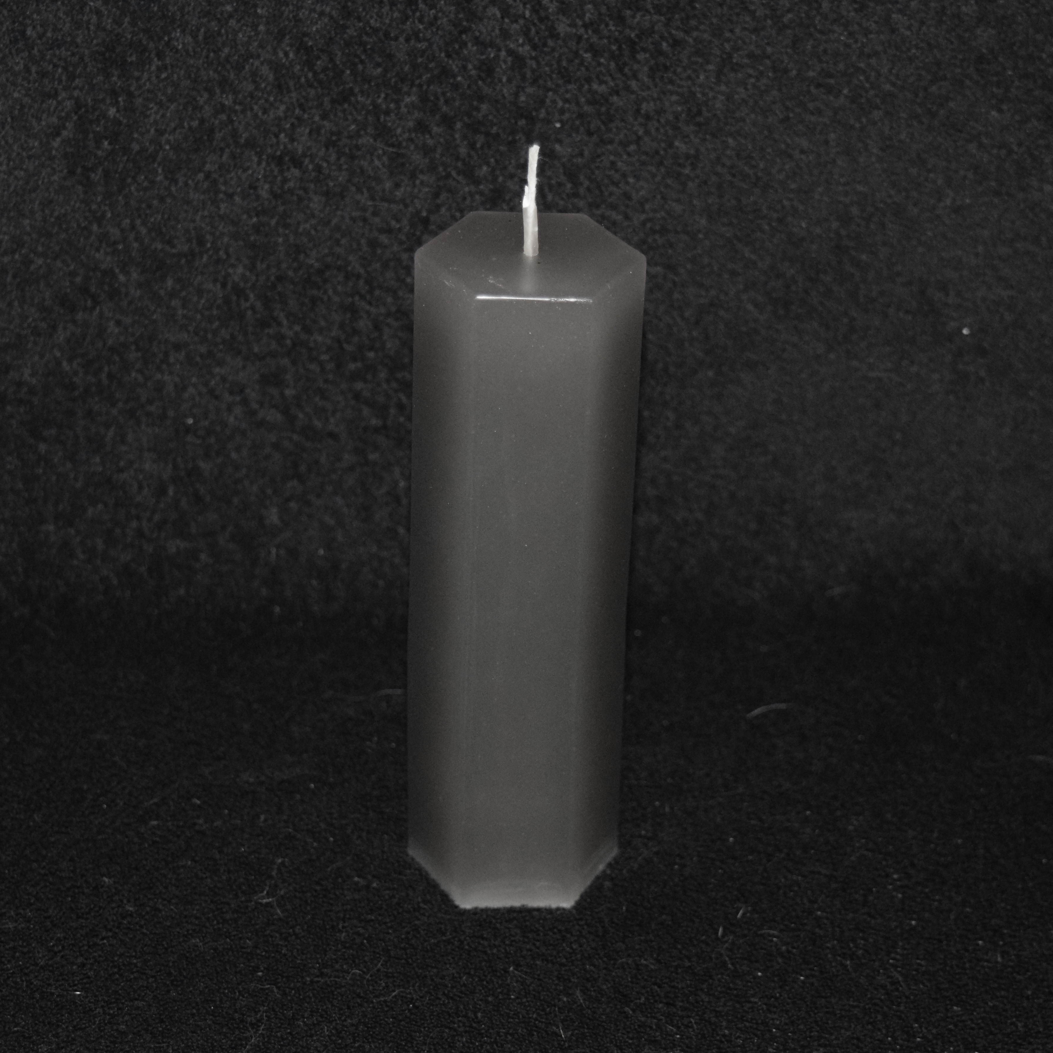 Hexagon-Kerze einfarbig