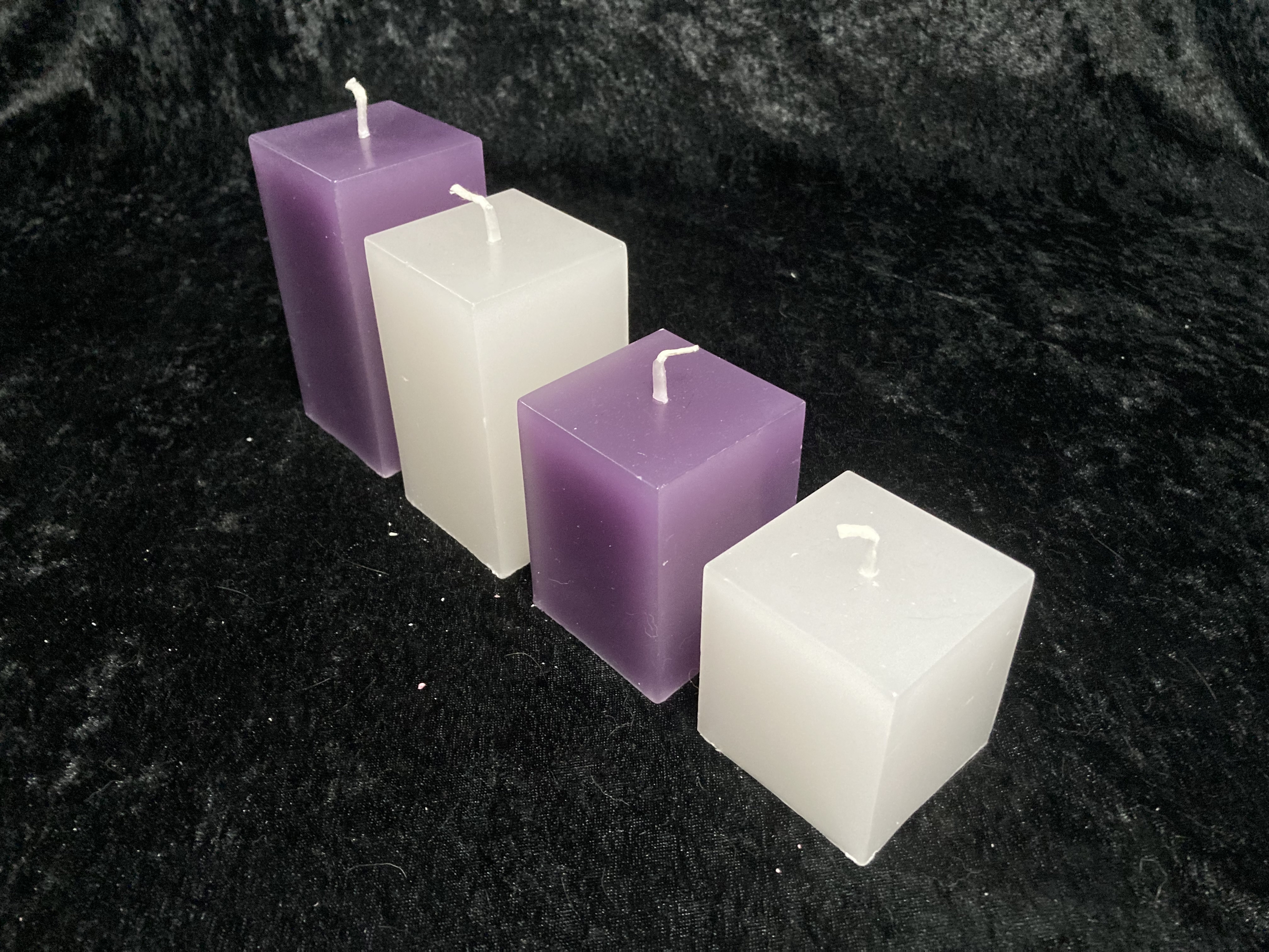 Kerzen-Arrangement Treppe 4er-Set zweifarbig