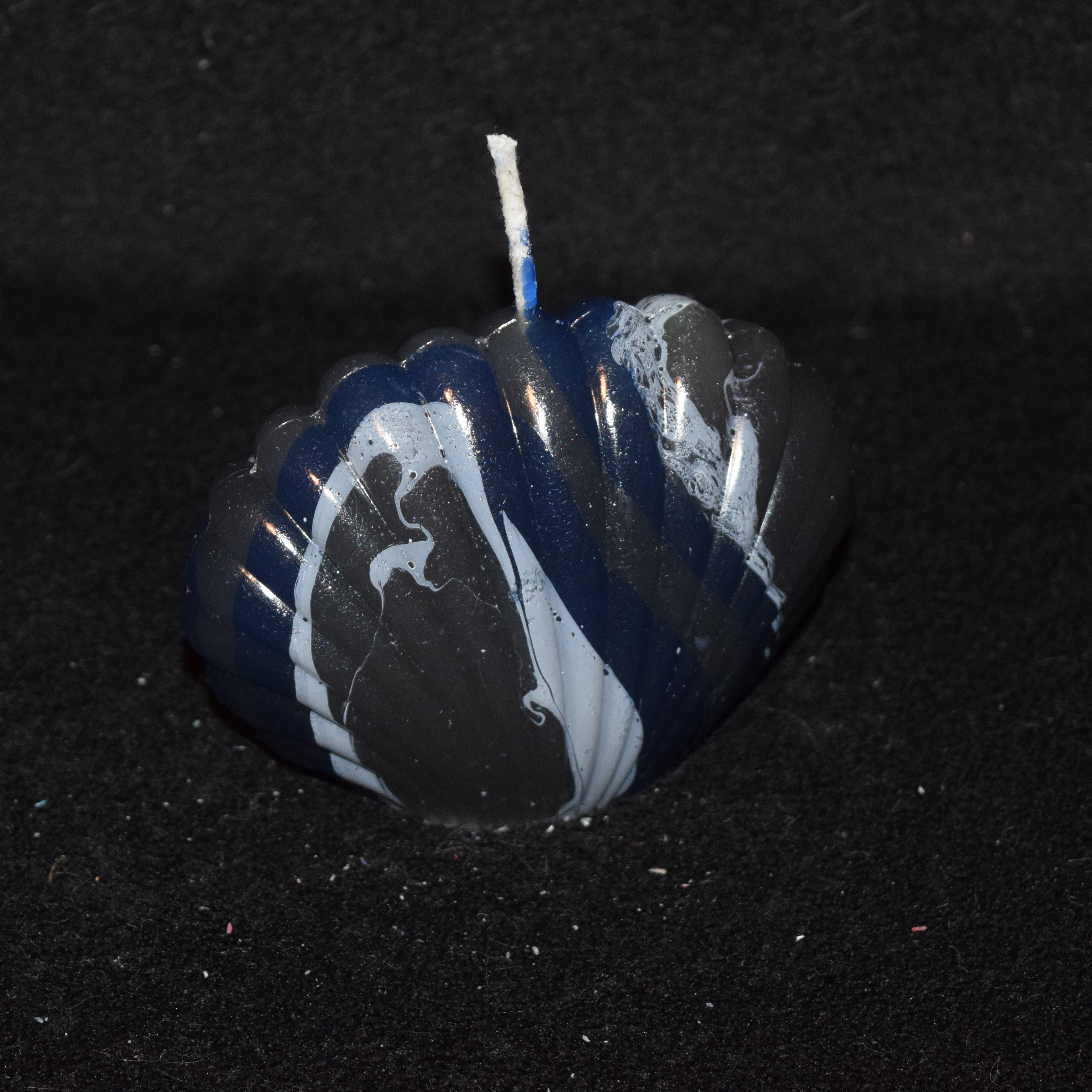 Muschel-Kerze marmoriert