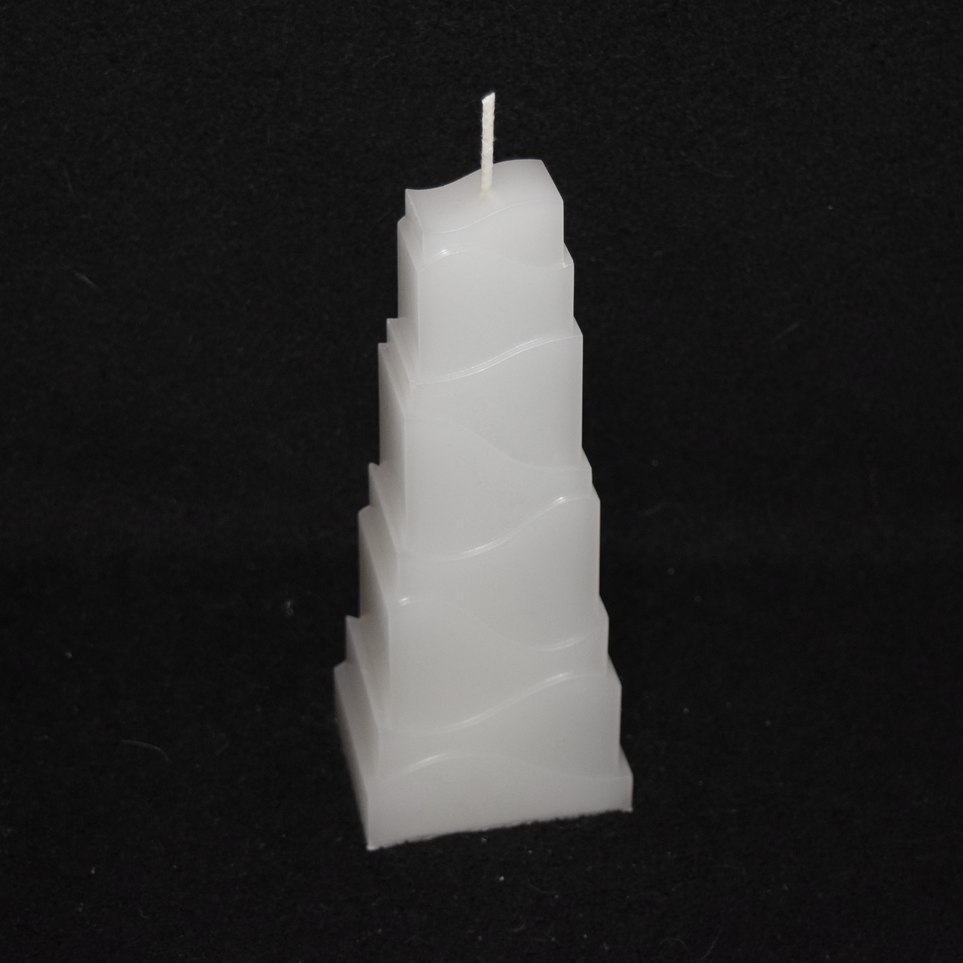 Wellen-Kerze einfarbig