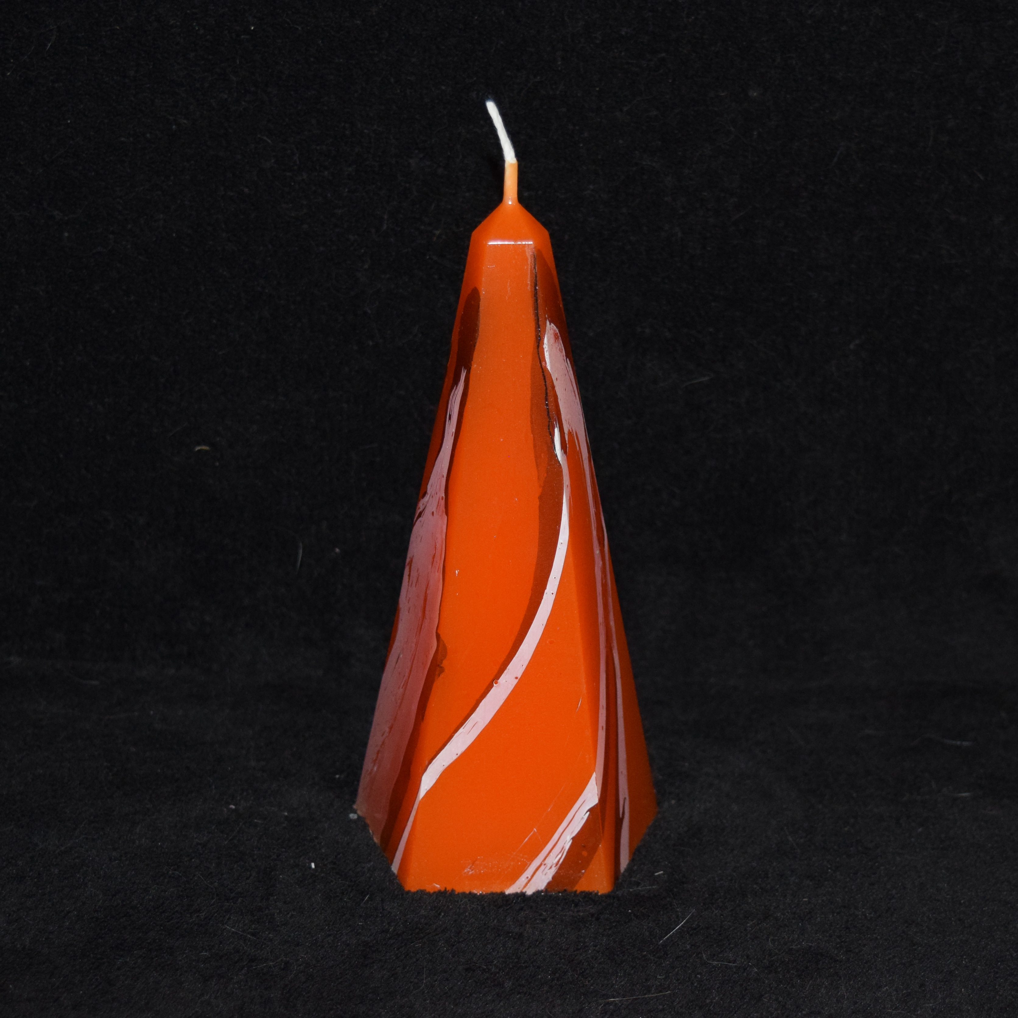 Obelisk-Kerze marmoriert