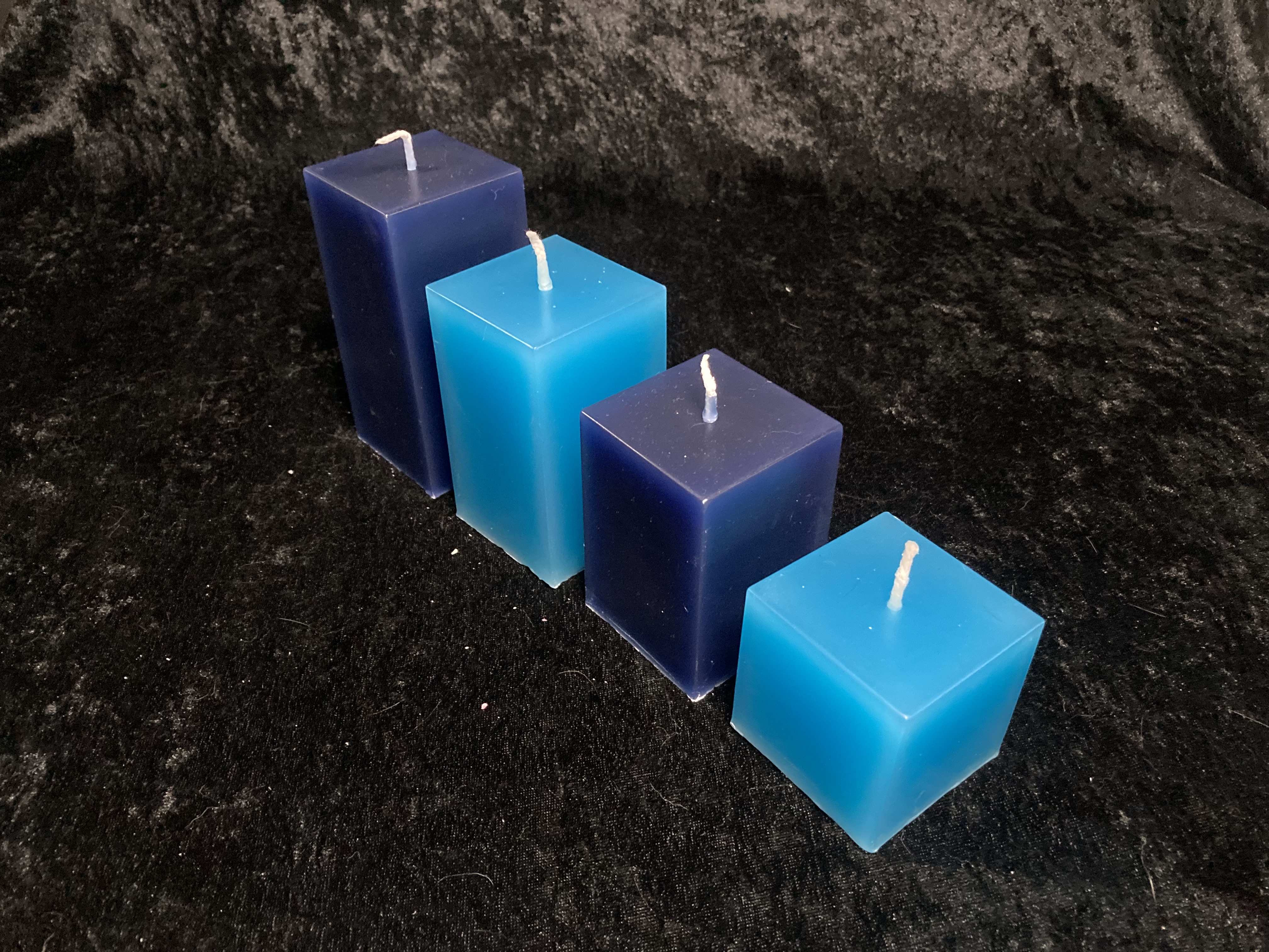 Kerzen-Arrangement Treppe 4er-Set zweifarbig