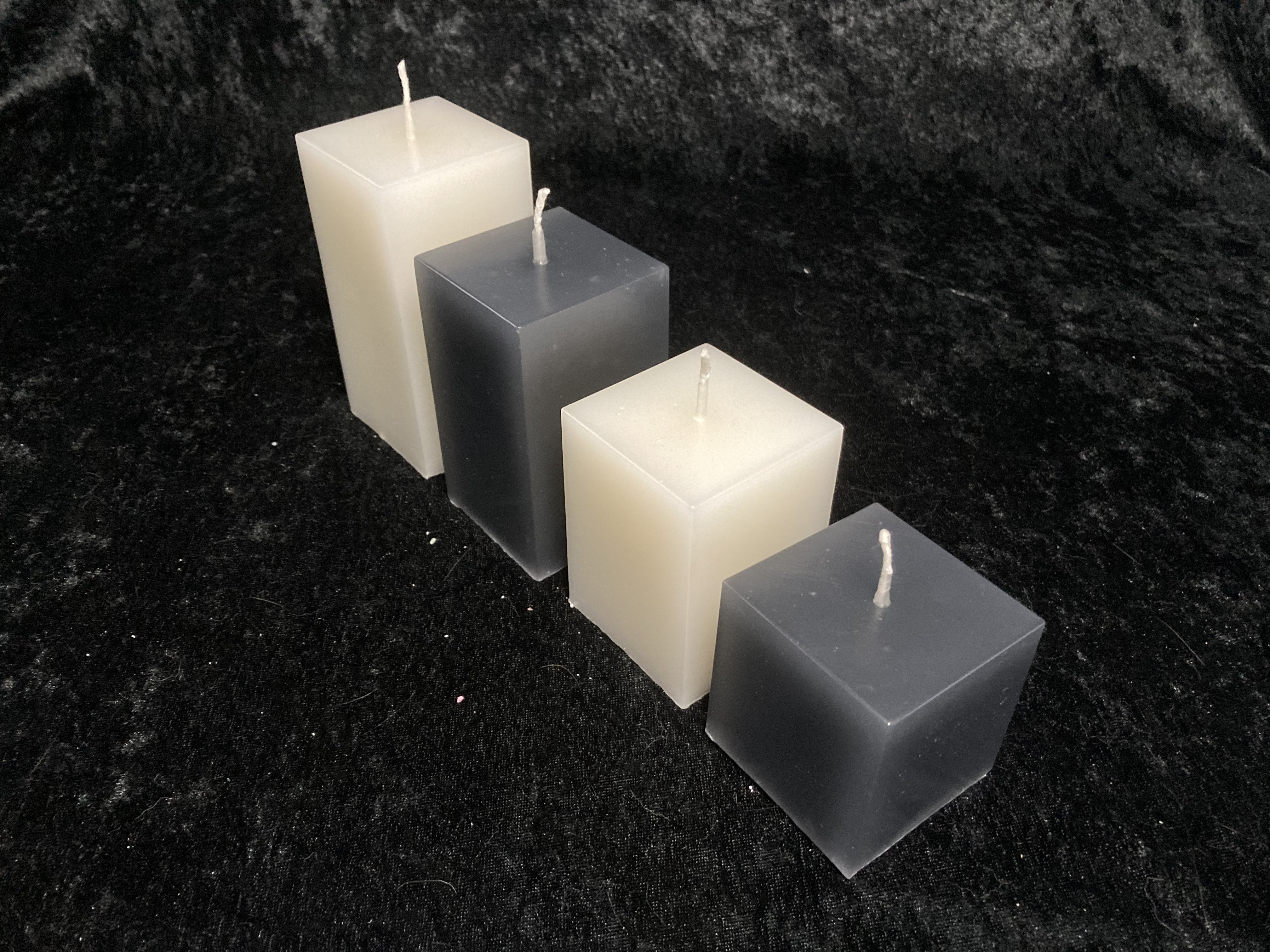 Kerzen-Arrangement Treppe 4er-Set zweifarbig