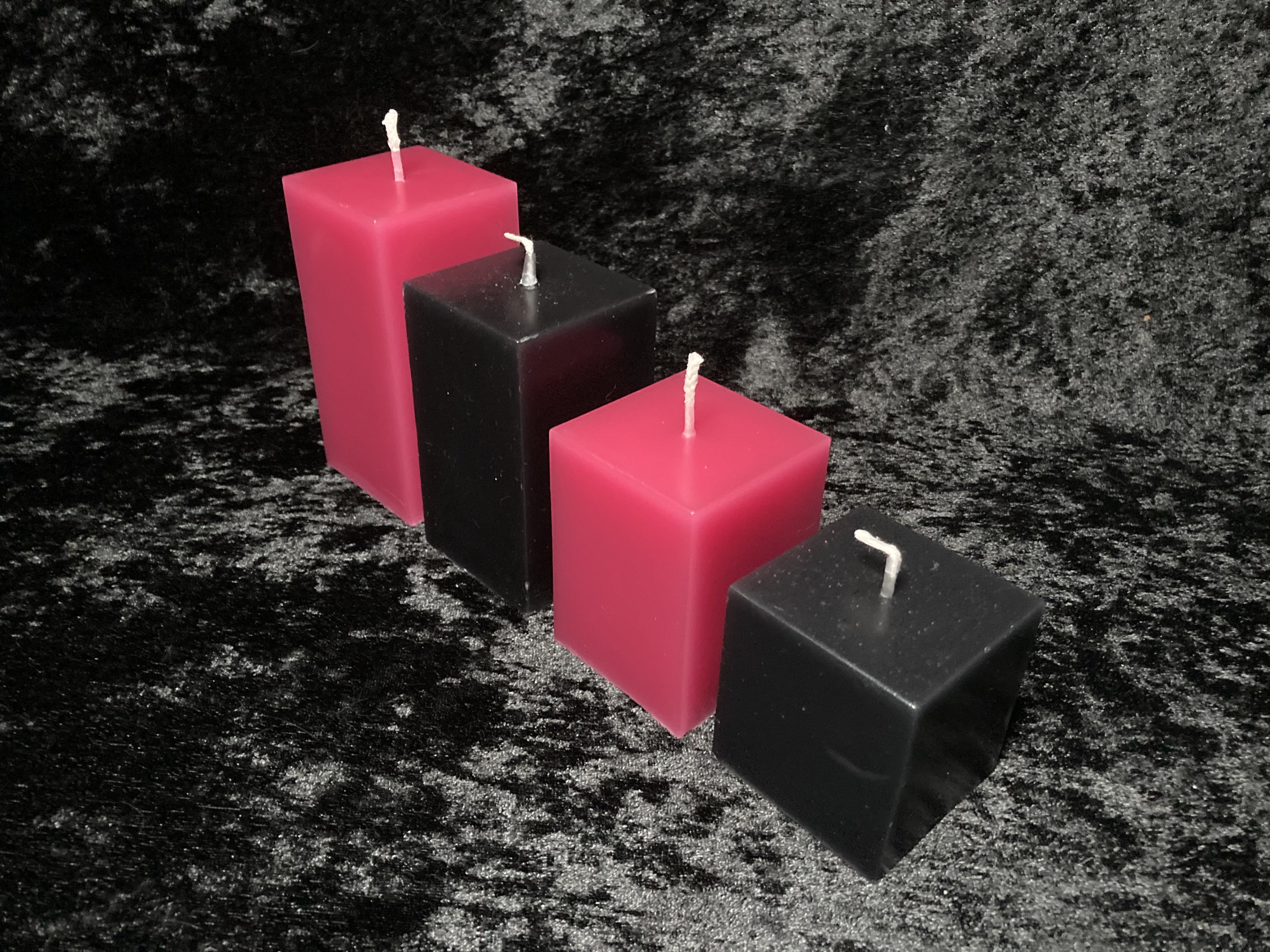 Kerzen-Arrangement Treppe 4er-Set zweifarbig