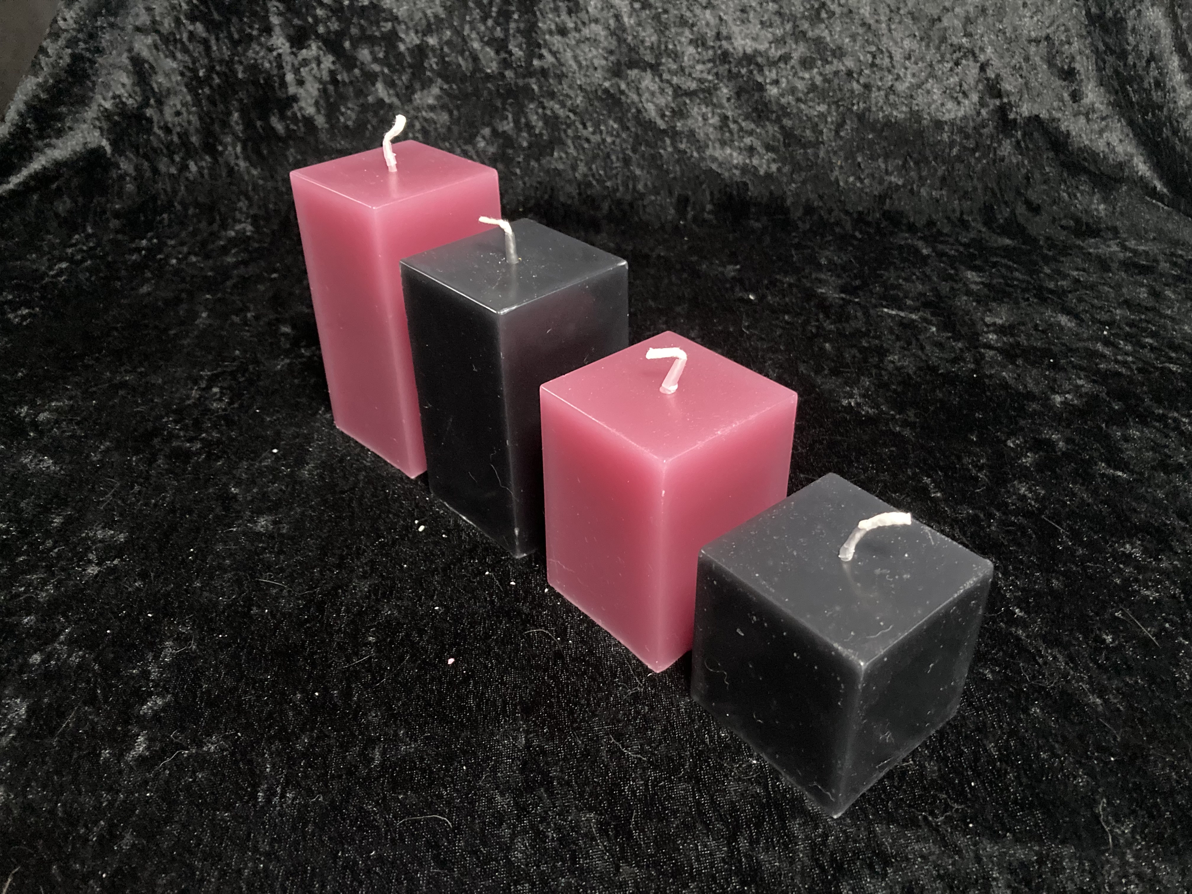 Kerzen-Arrangement Treppe 4er-Set zweifarbig