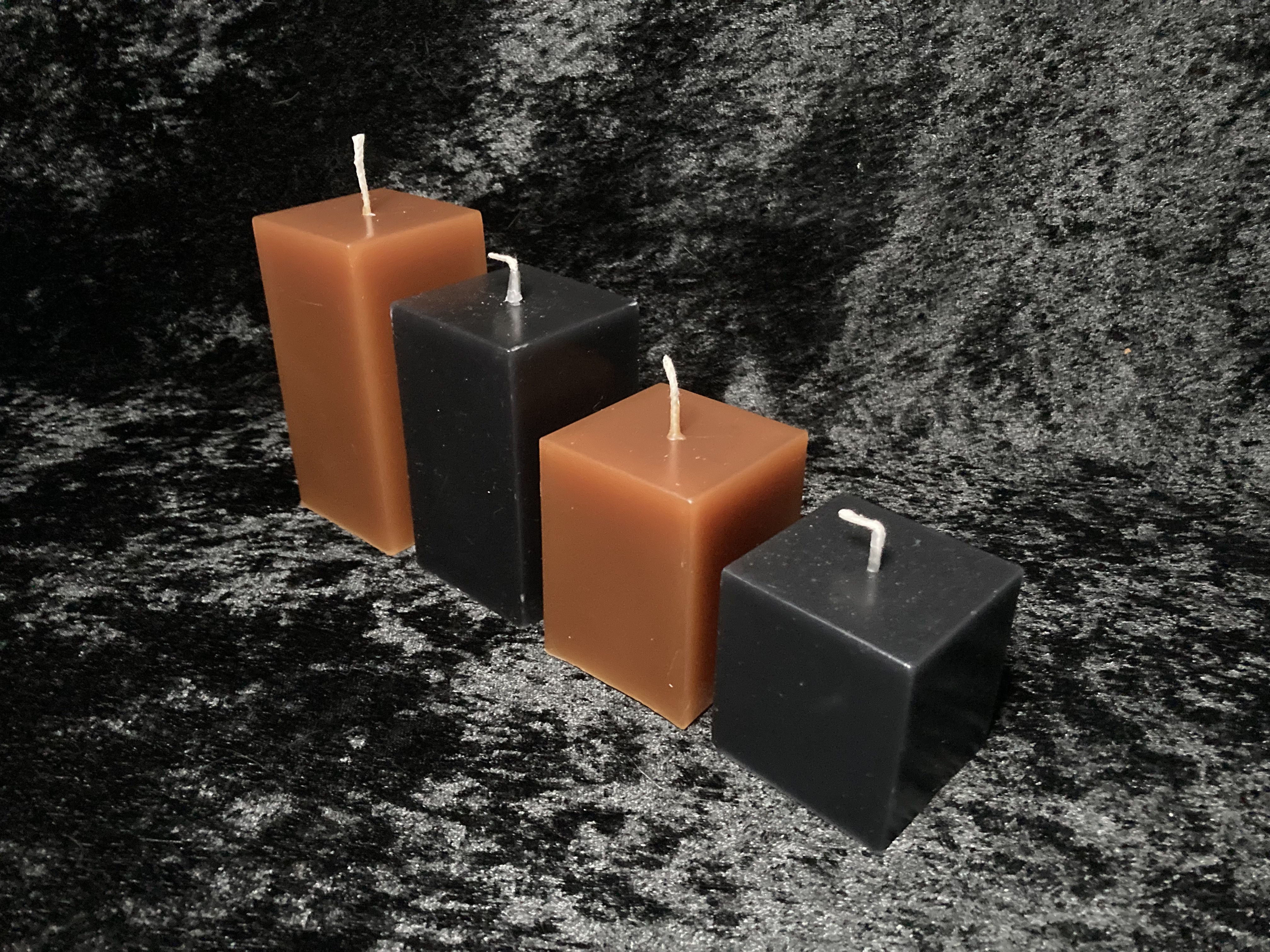 Kerzen-Arrangement Treppe 4er-Set zweifarbig