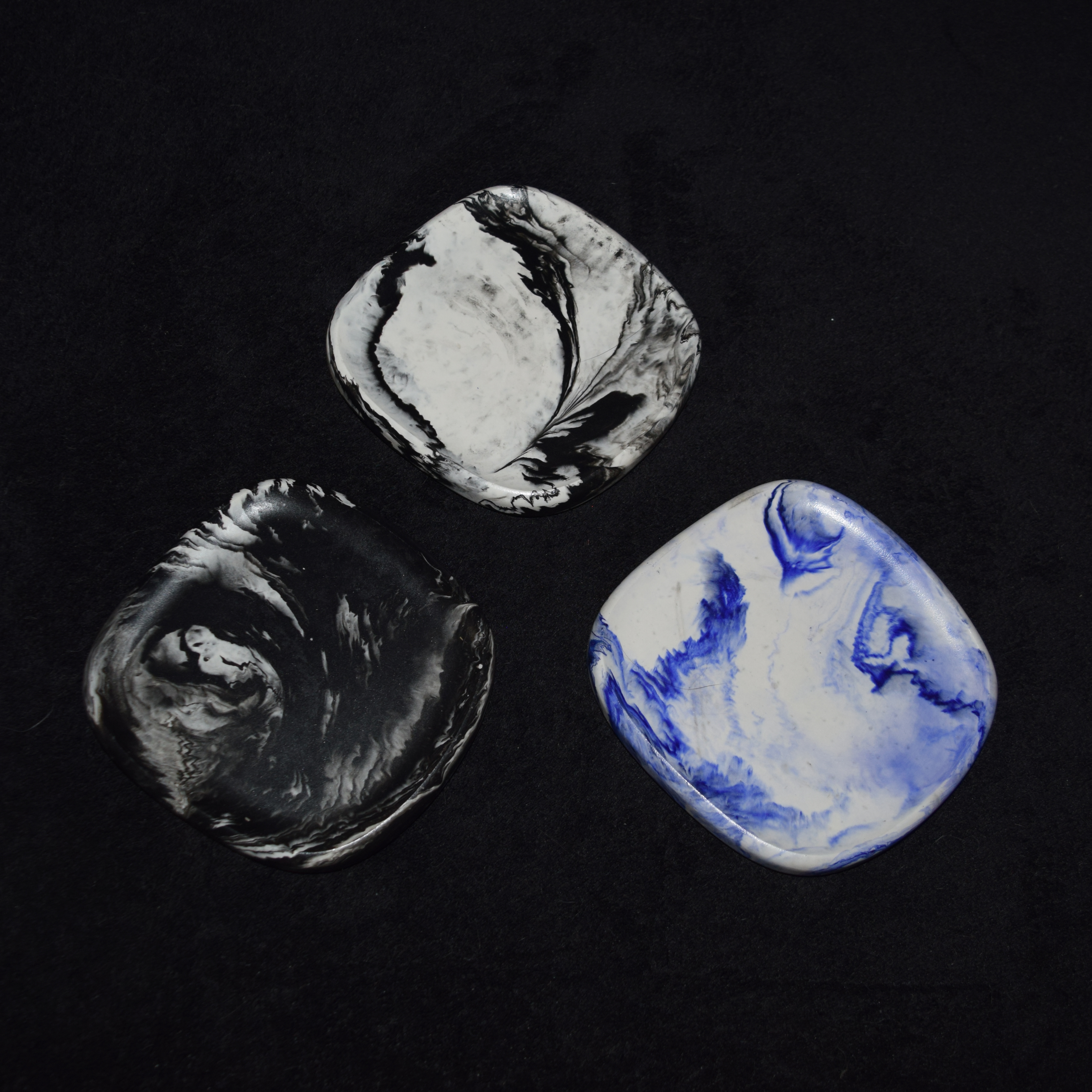 Kerzen-Untersetzer Squircle marmoriert