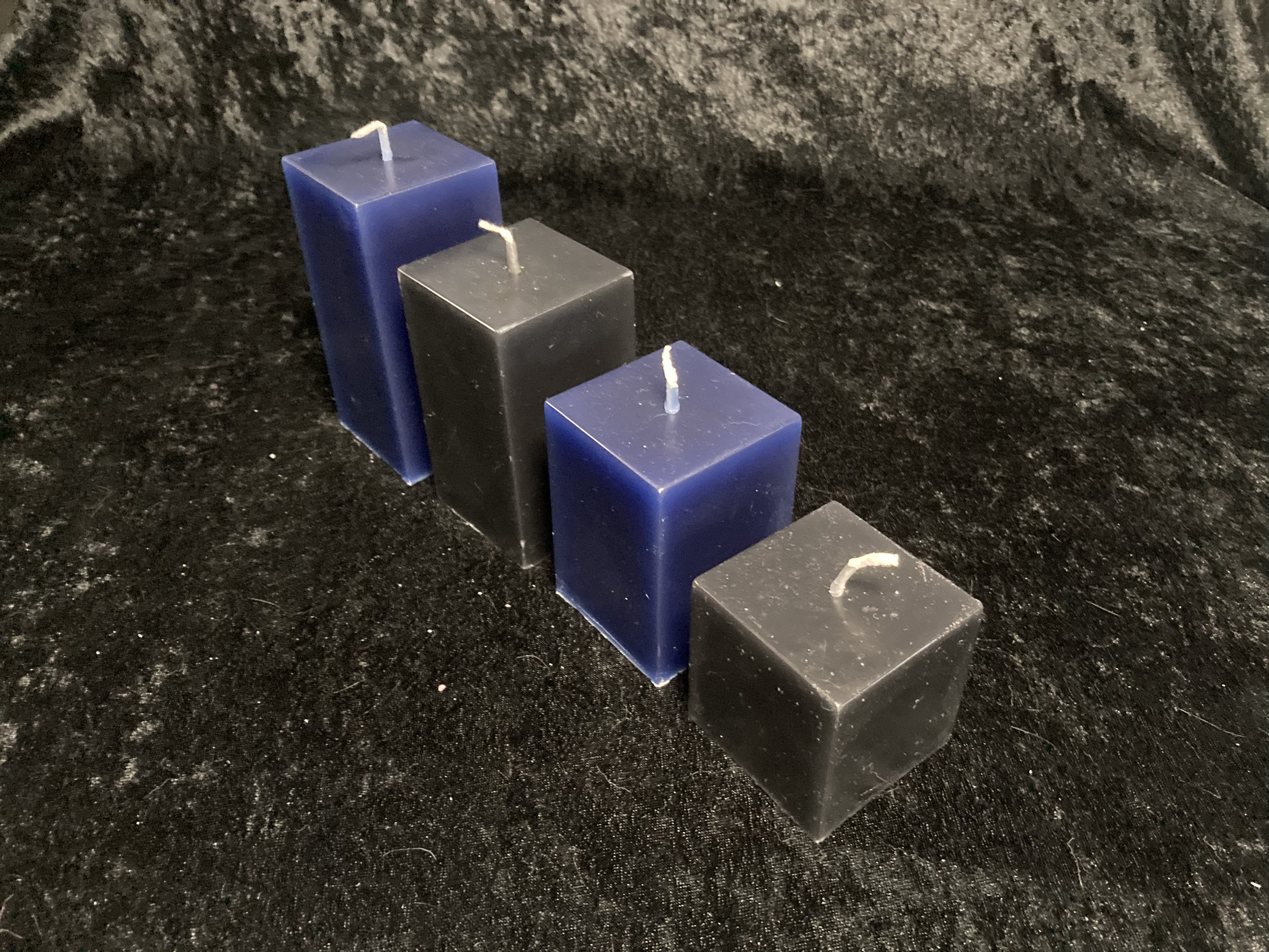 Kerzen-Arrangement Treppe 4er-Set zweifarbig