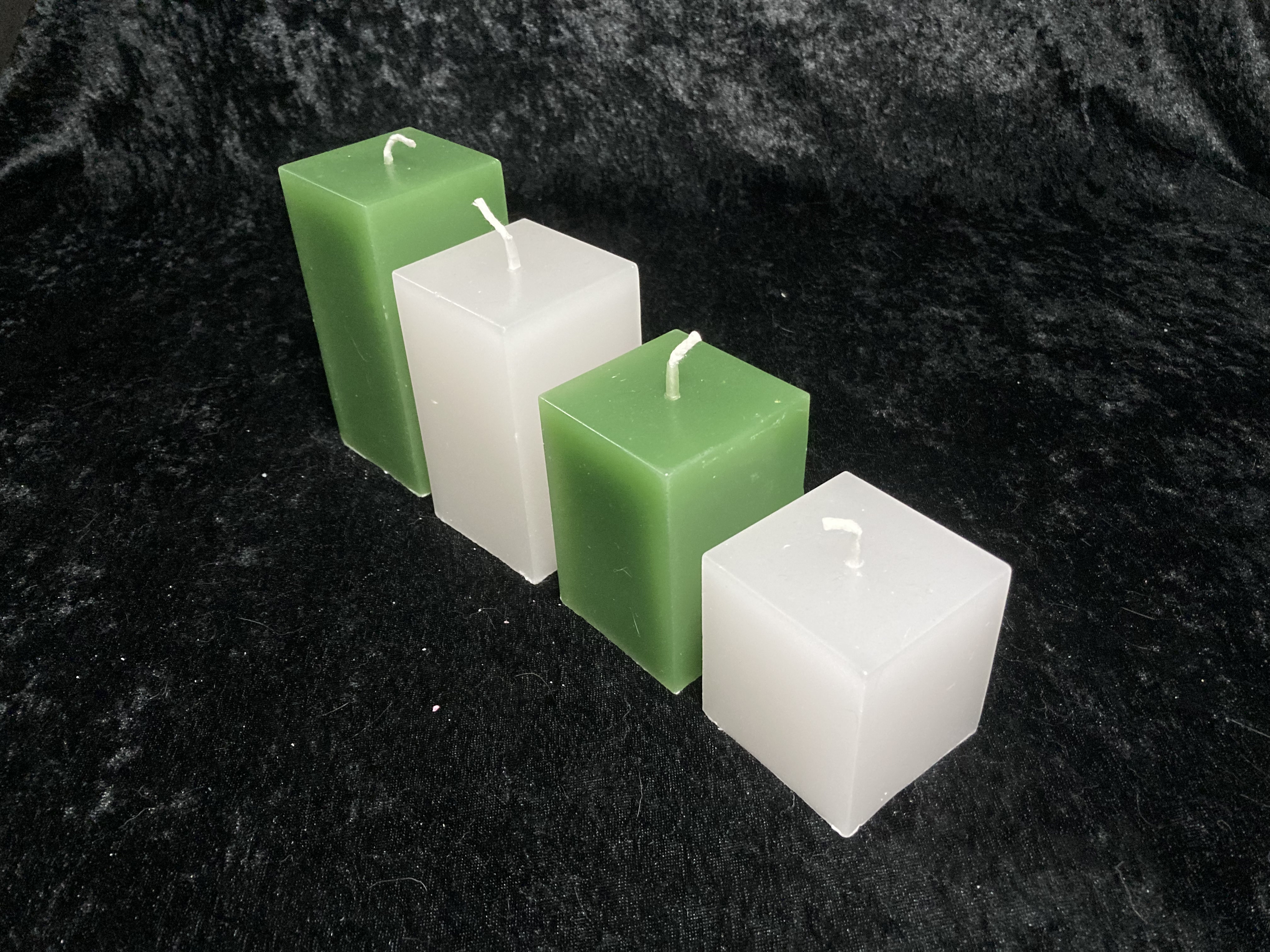 Kerzen-Arrangement Treppe 4er-Set zweifarbig